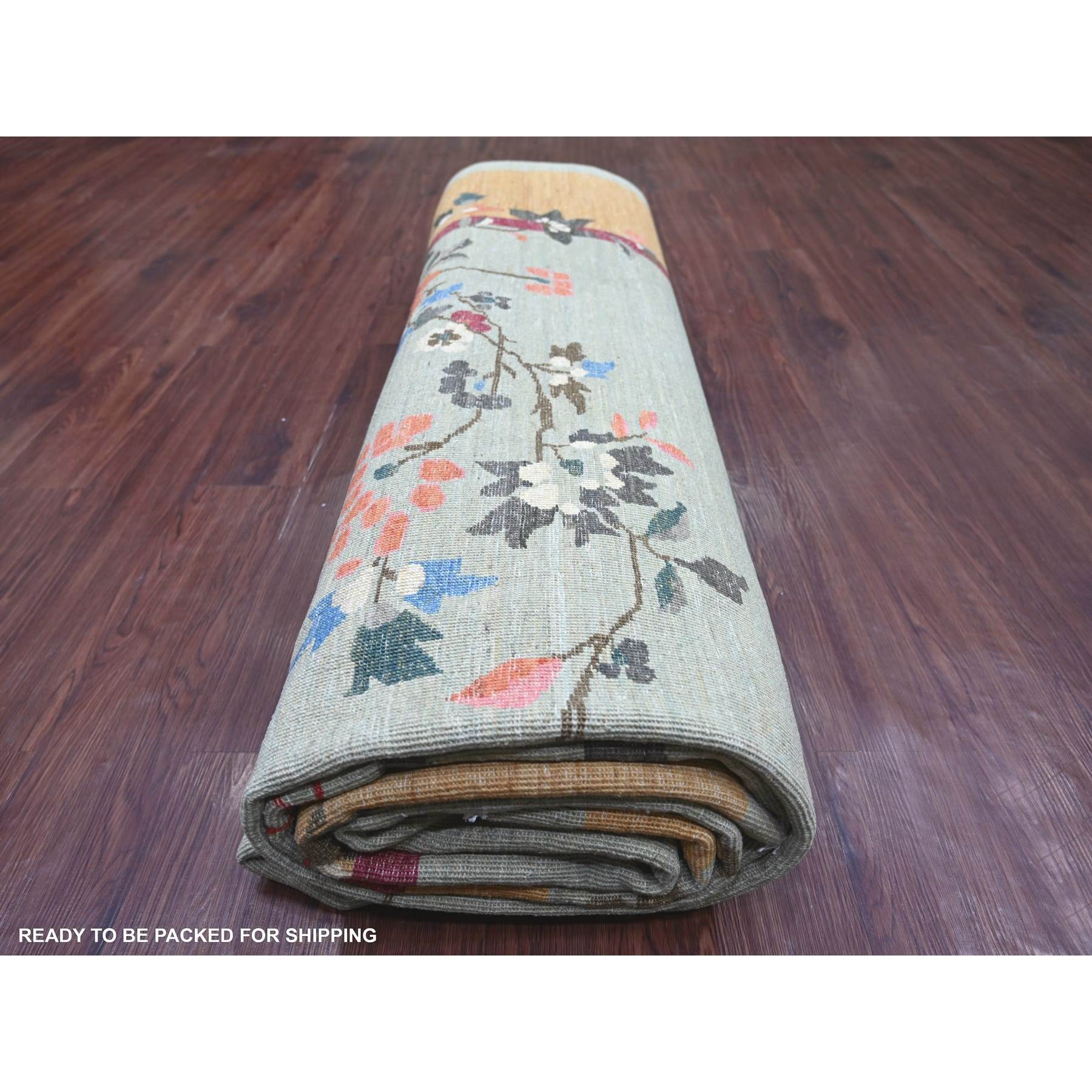 Oushak-And-Peshawar-Hand-Knotted-Rug-112275