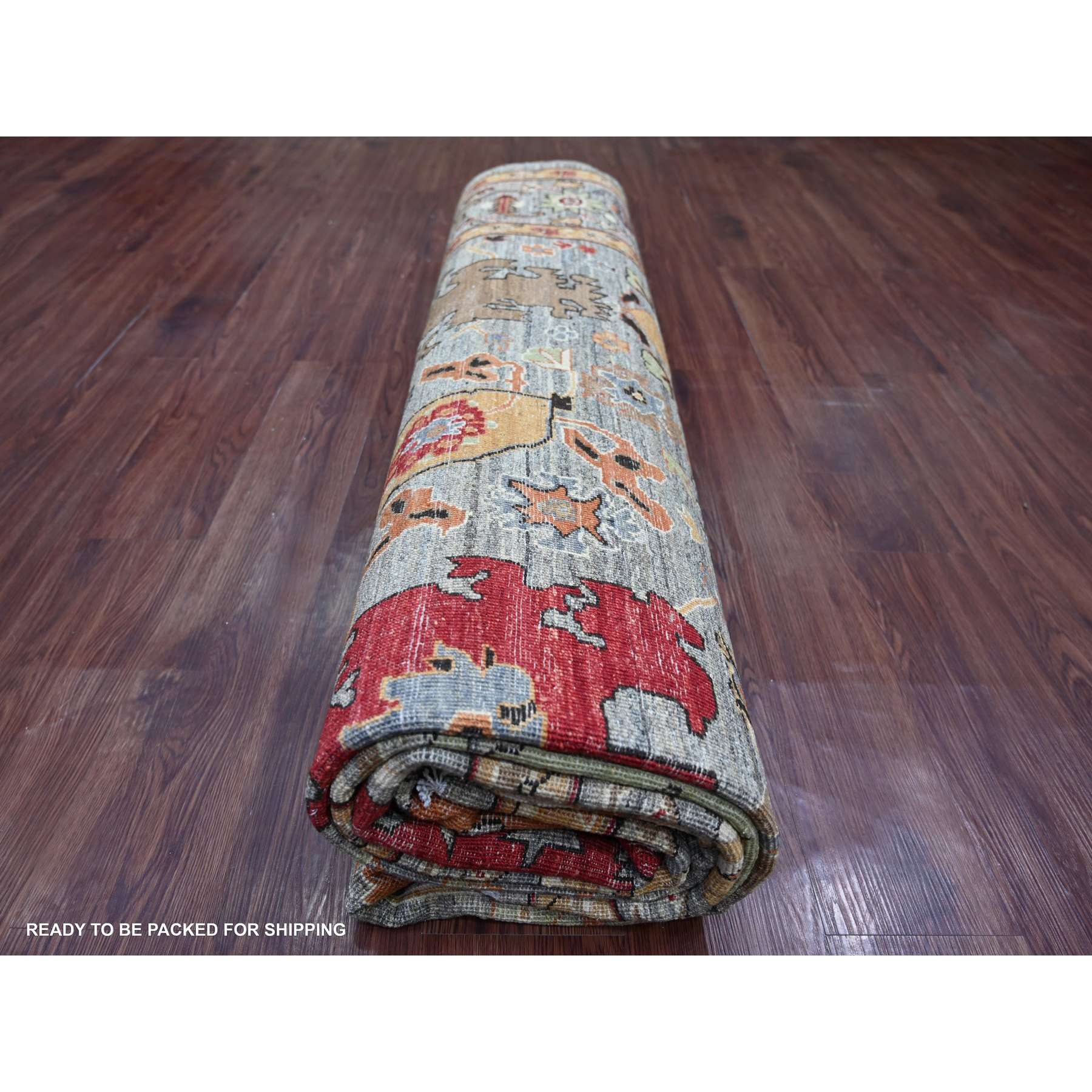 Oushak-And-Peshawar-Hand-Knotted-Rug-112285