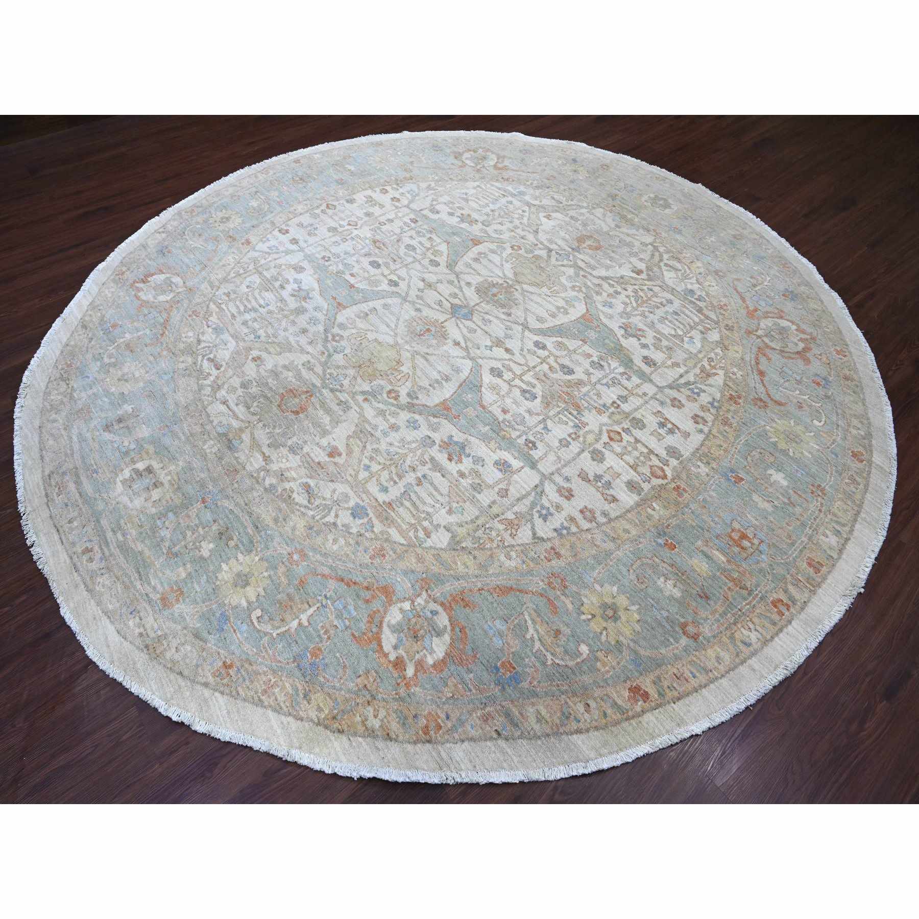 Oushak-And-Peshawar-Hand-Knotted-Rug-112300