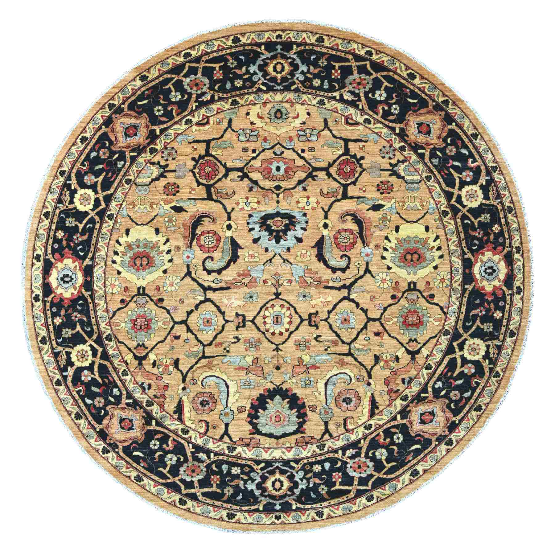 Oushak-And-Peshawar-Hand-Knotted-Rug-112305
