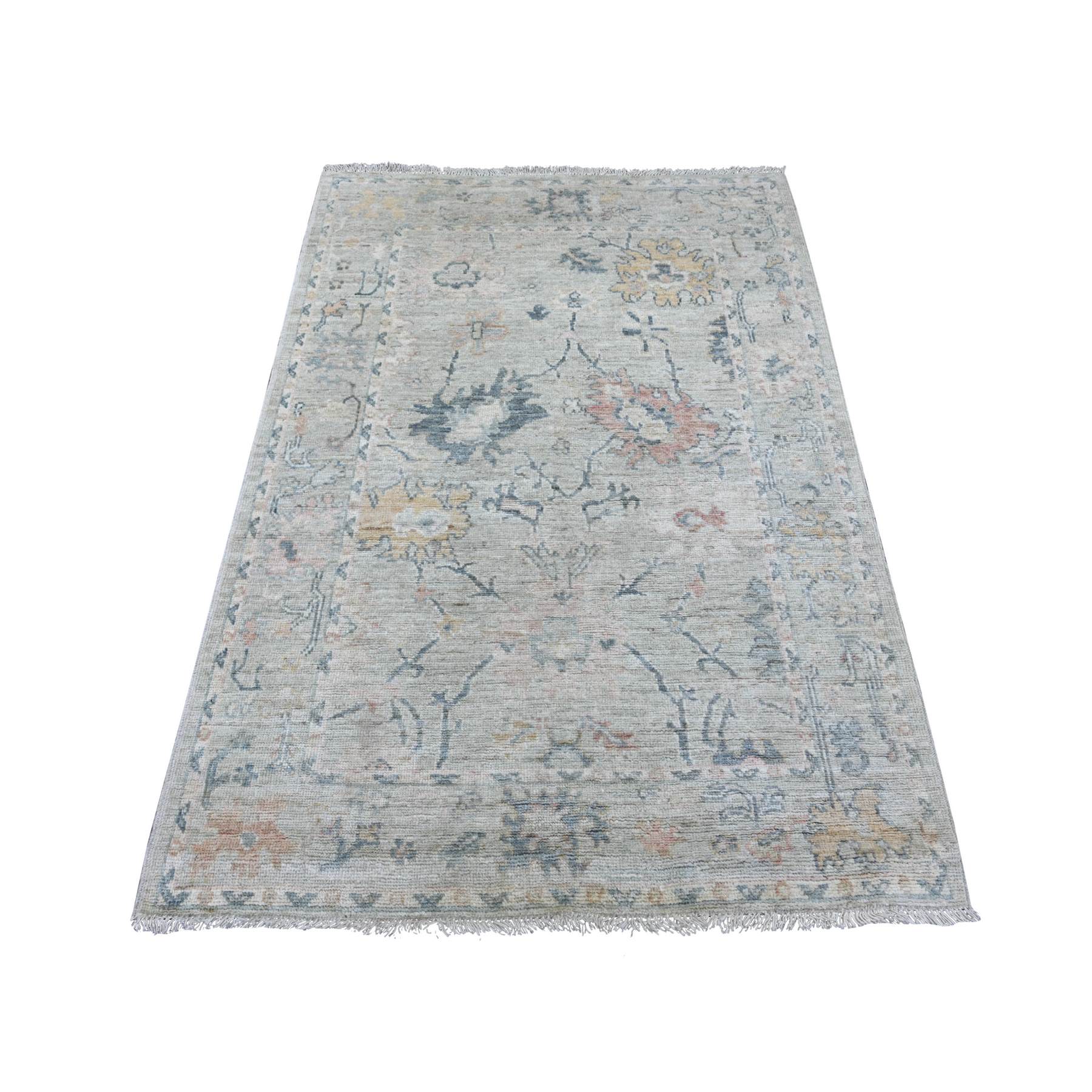 Oushak-And-Peshawar-Hand-Knotted-Rug-112335