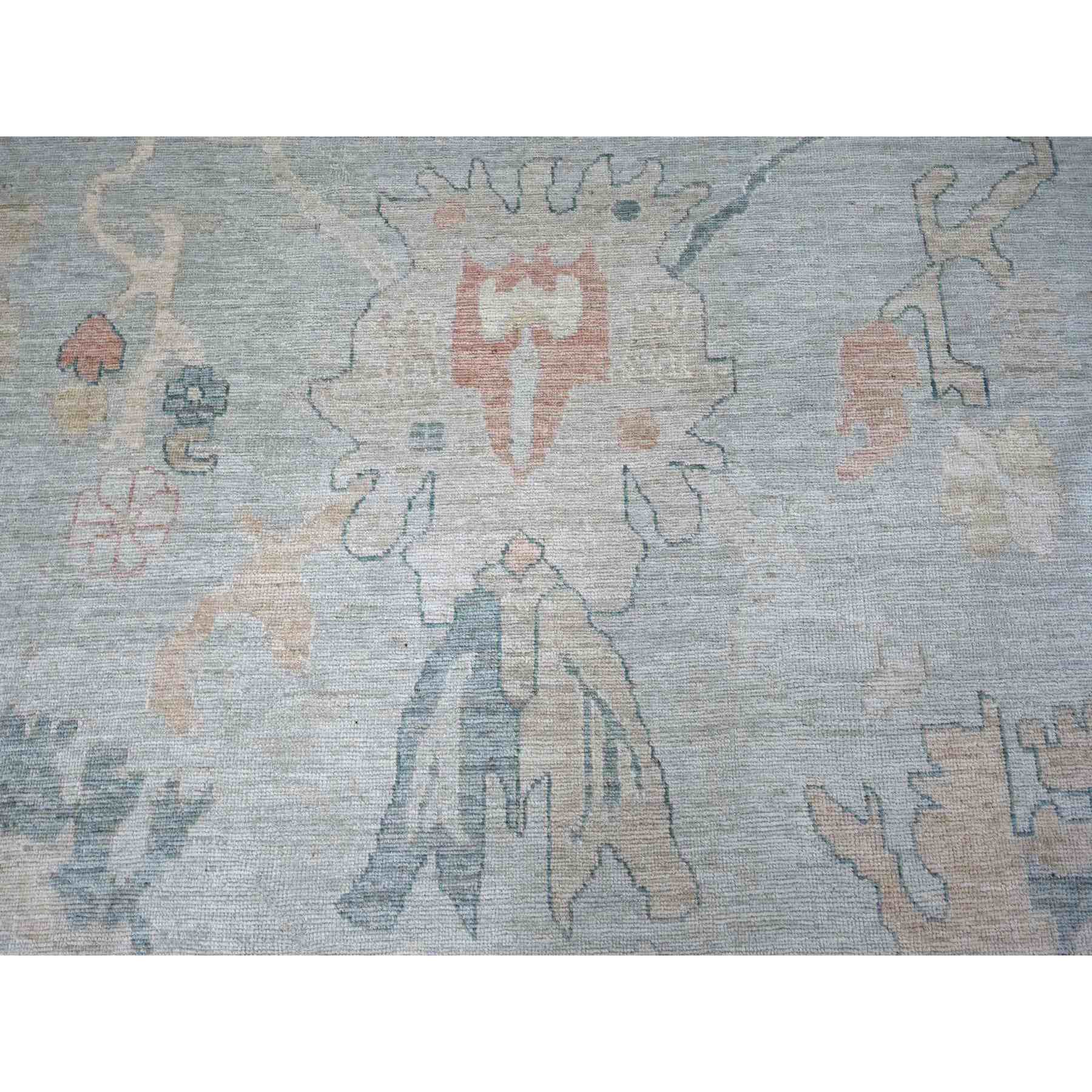 Oushak-And-Peshawar-Hand-Knotted-Rug-112340