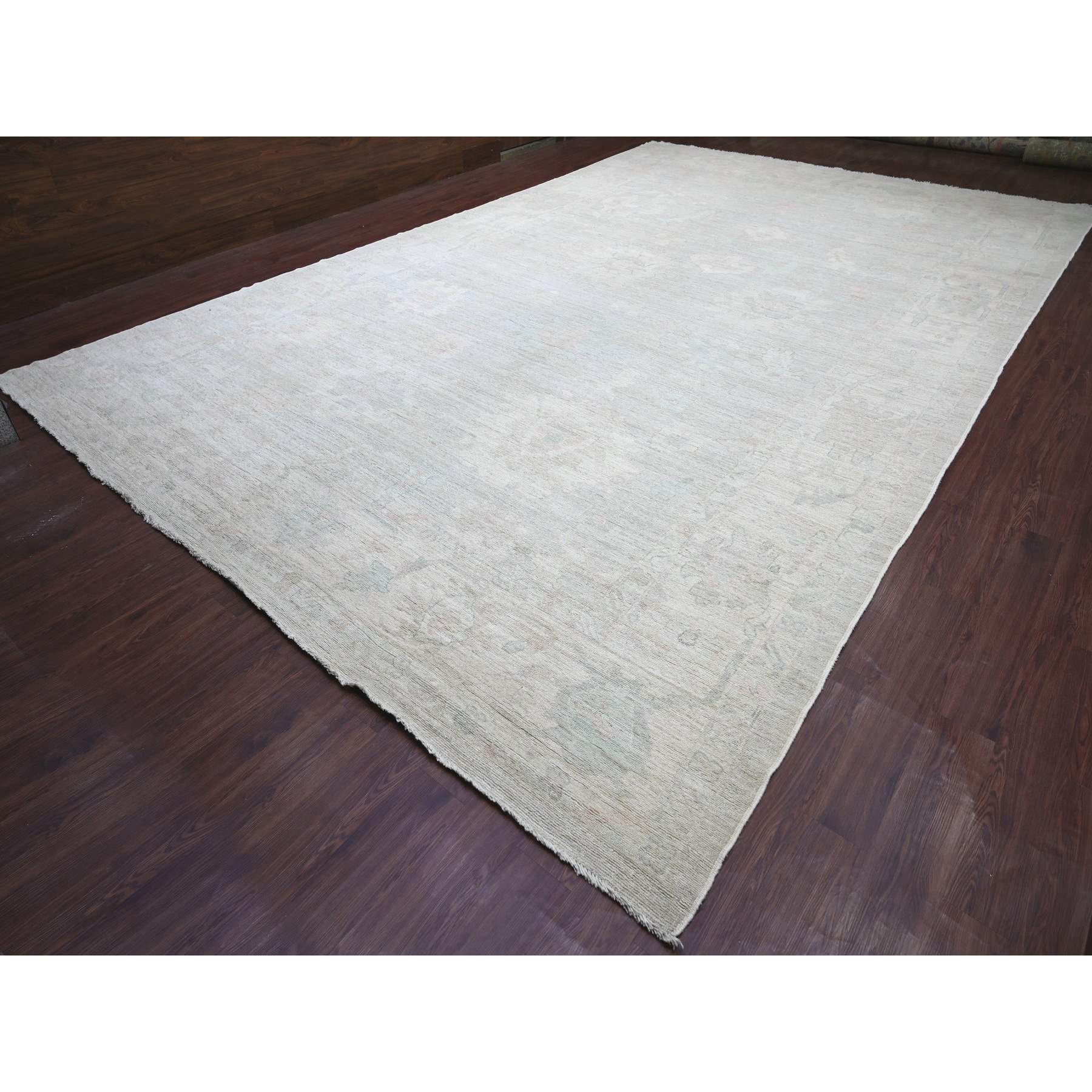 Oushak-And-Peshawar-Hand-Knotted-Rug-112345