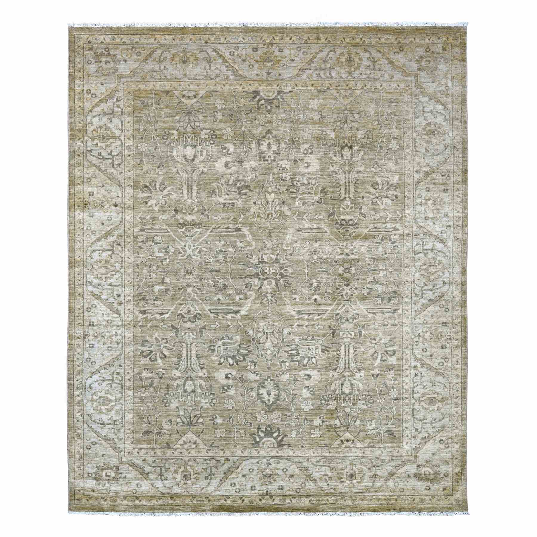 Oushak-And-Peshawar-Hand-Knotted-Rug-112380