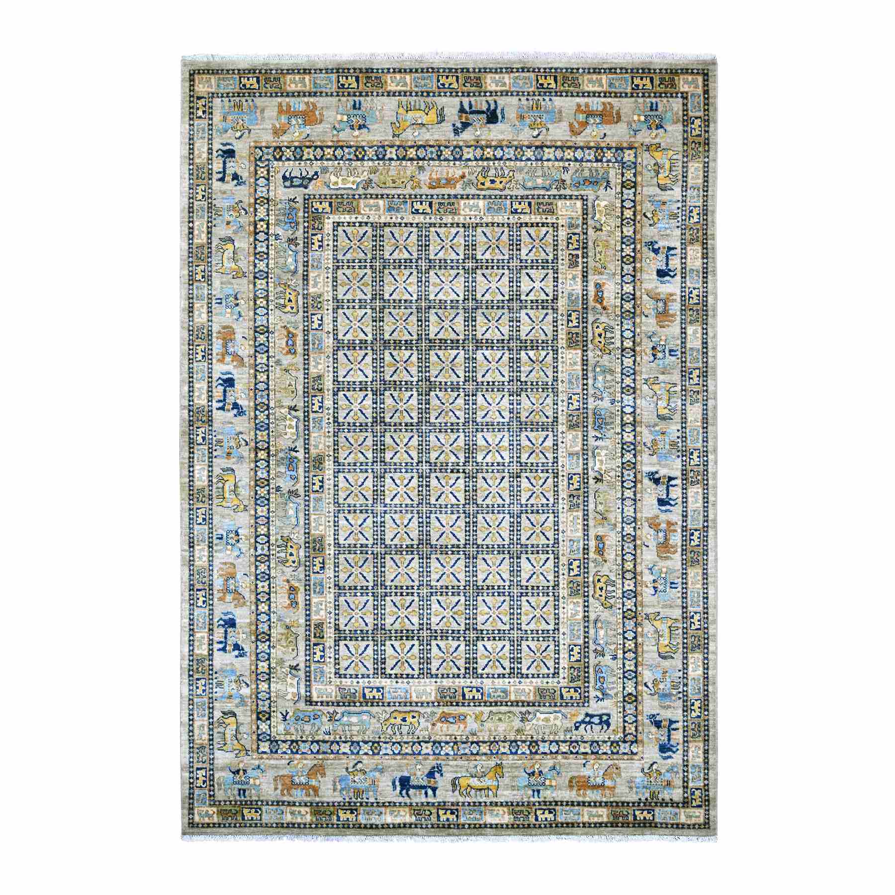 Oushak-And-Peshawar-Hand-Knotted-Rug-112405
