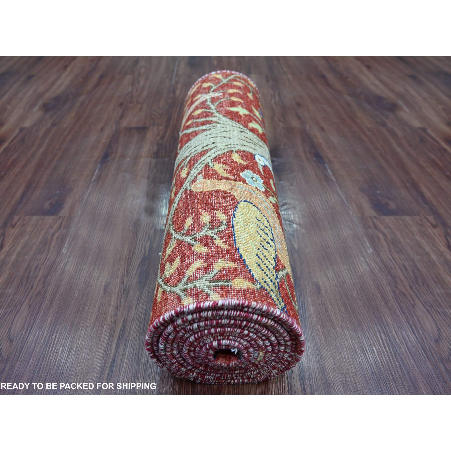 Oushak-And-Peshawar-Hand-Knotted-Rug-112445
