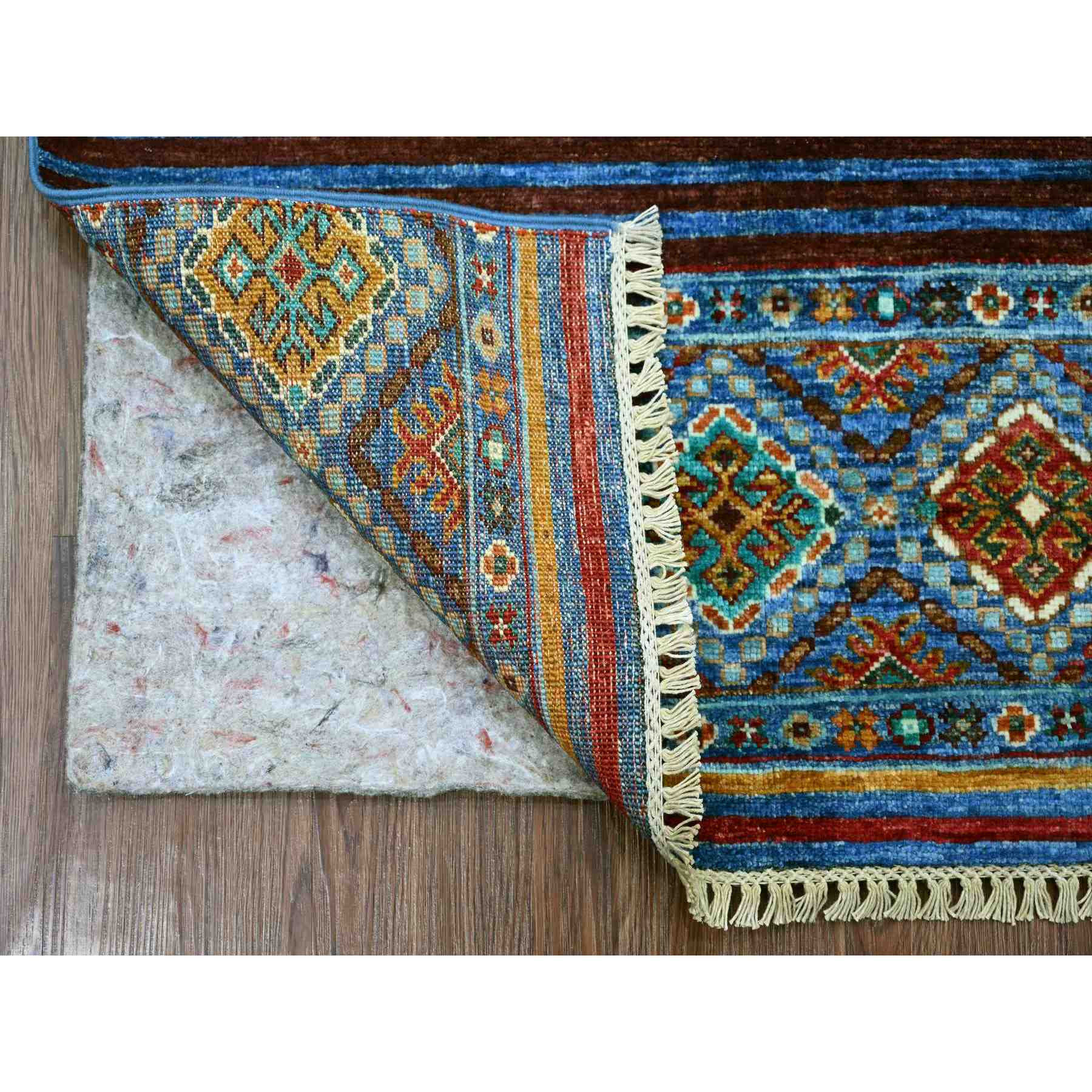 Tribal-Geometric-Hand-Knotted-Rug-110005