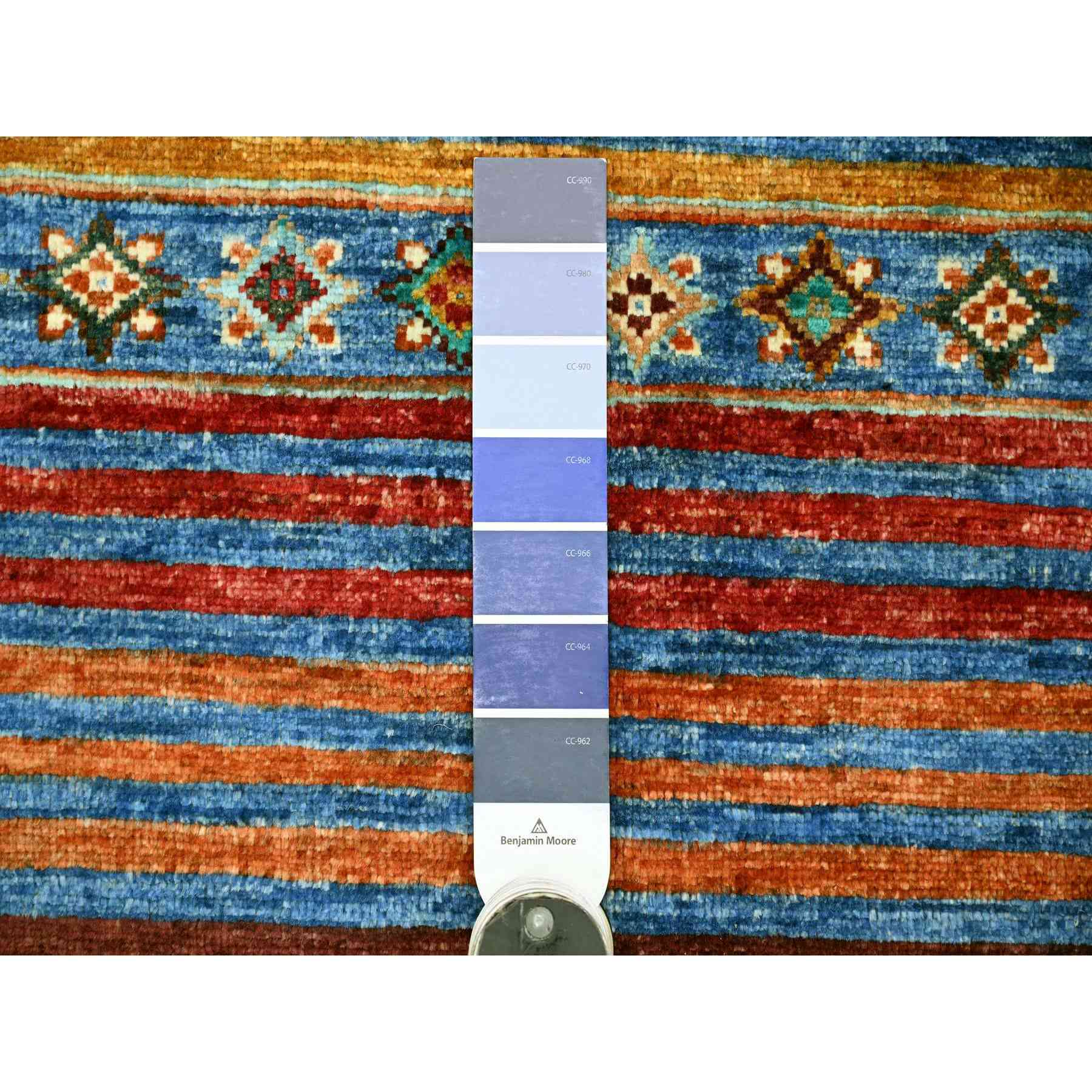 Tribal-Geometric-Hand-Knotted-Rug-110005