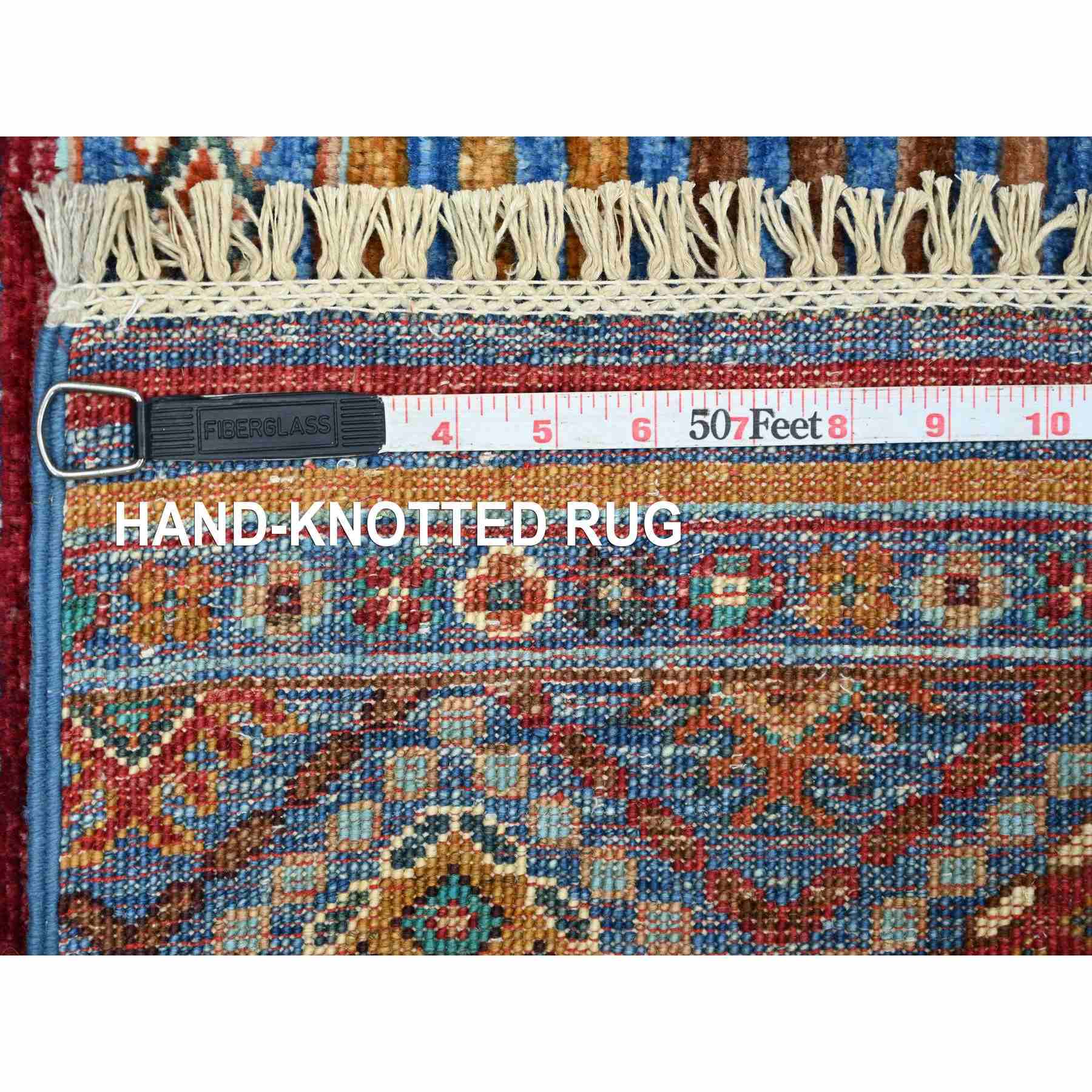 Tribal-Geometric-Hand-Knotted-Rug-110005