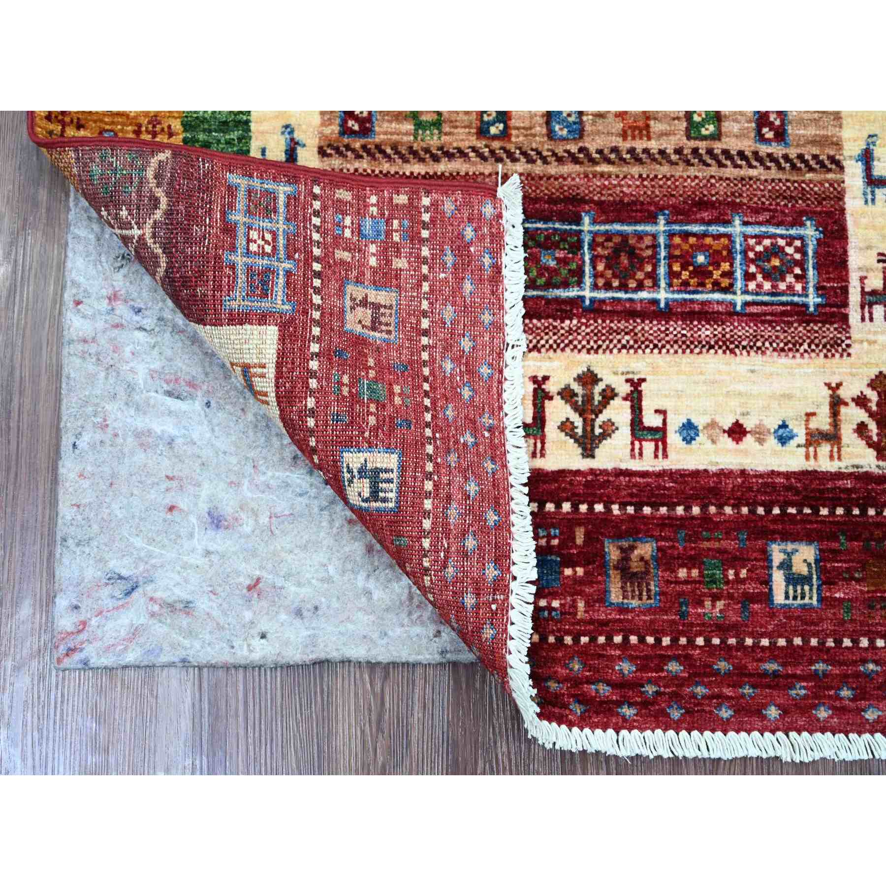 Tribal-Geometric-Hand-Knotted-Rug-110010