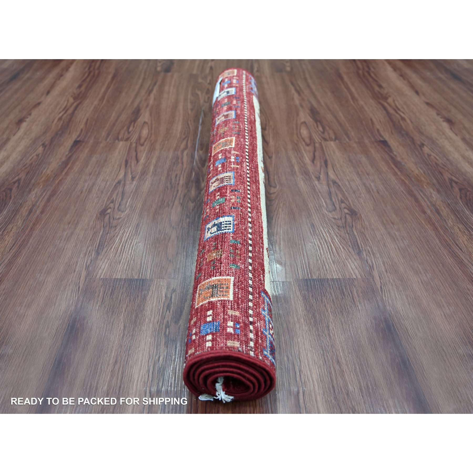 Tribal-Geometric-Hand-Knotted-Rug-110010