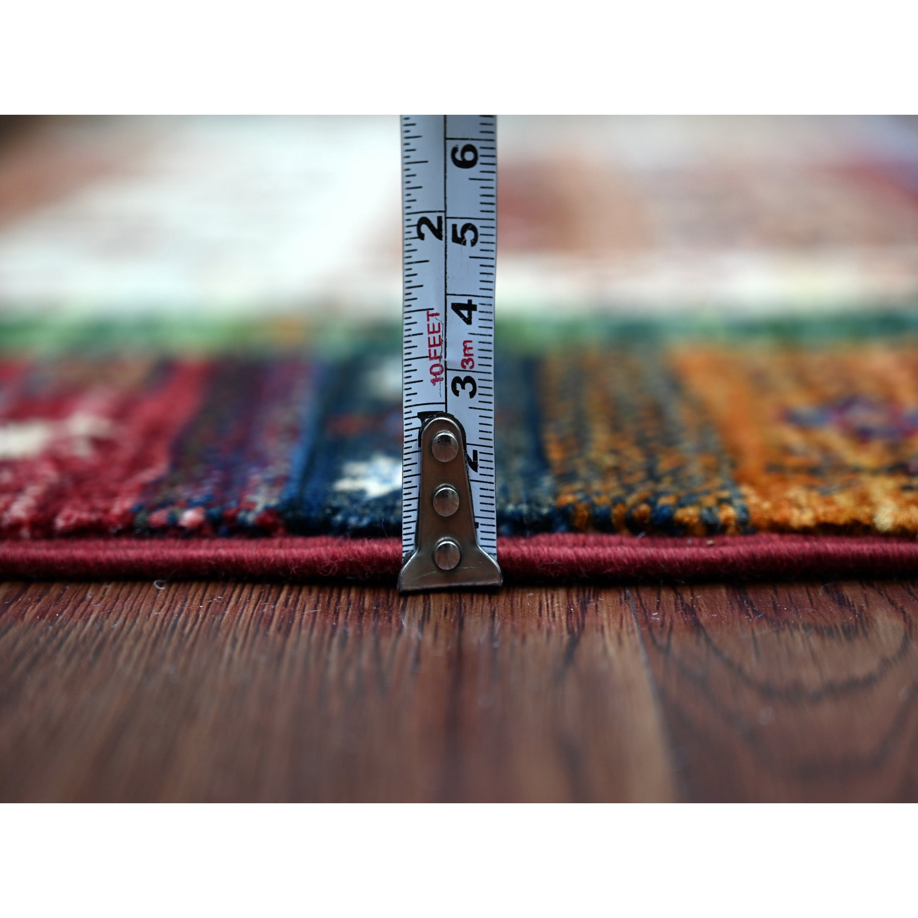 Tribal-Geometric-Hand-Knotted-Rug-110010
