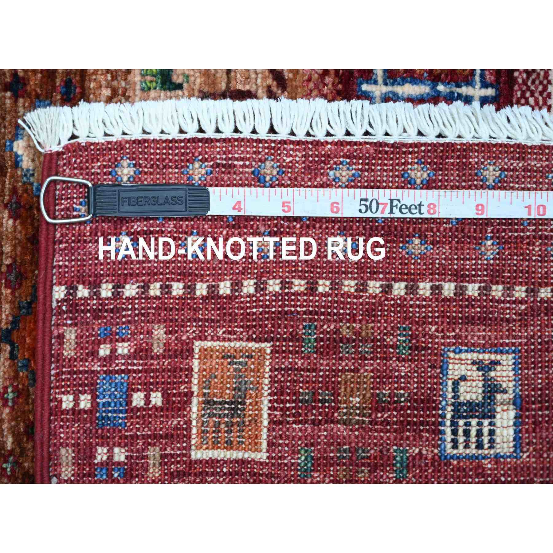 Tribal-Geometric-Hand-Knotted-Rug-110010