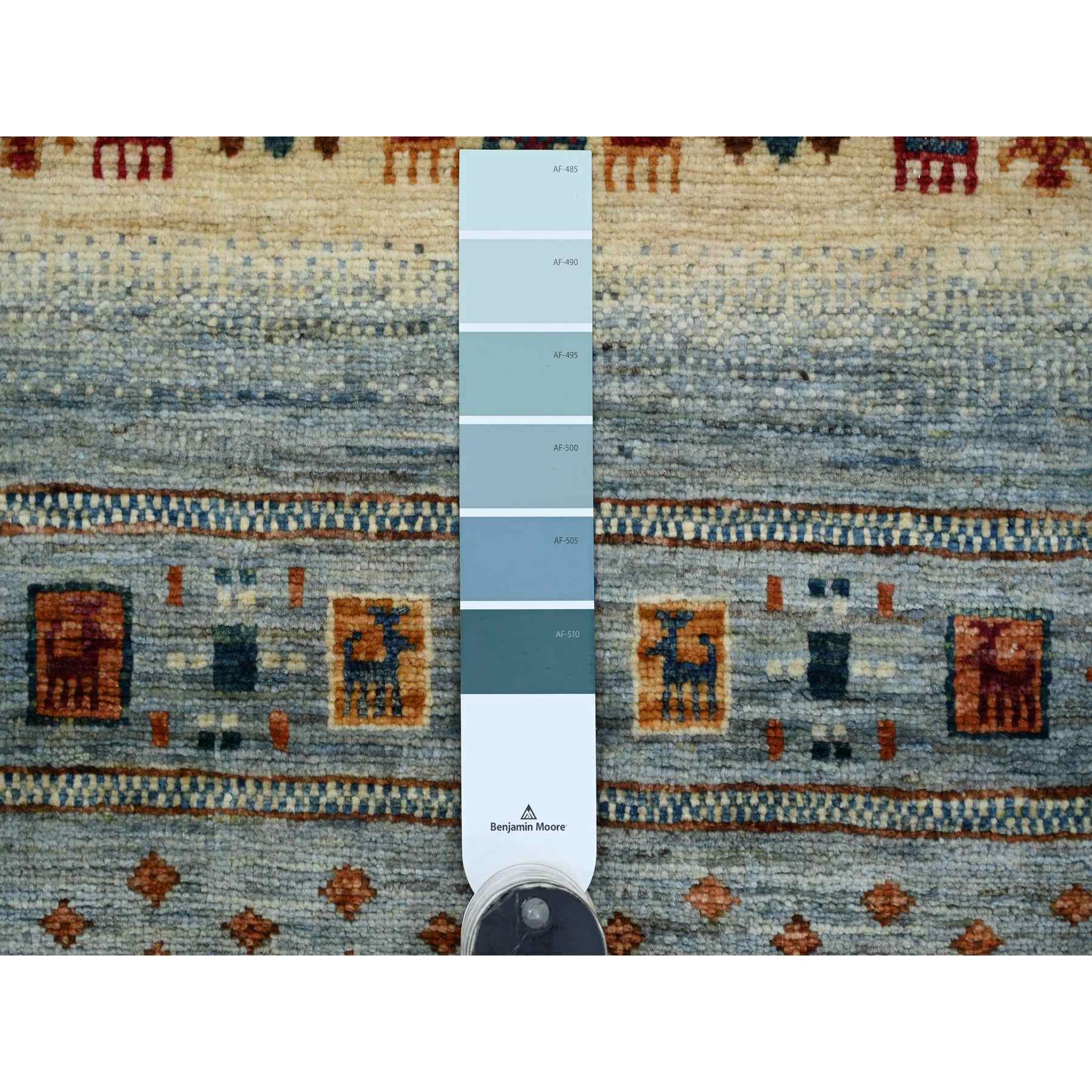 Tribal-Geometric-Hand-Knotted-Rug-110180