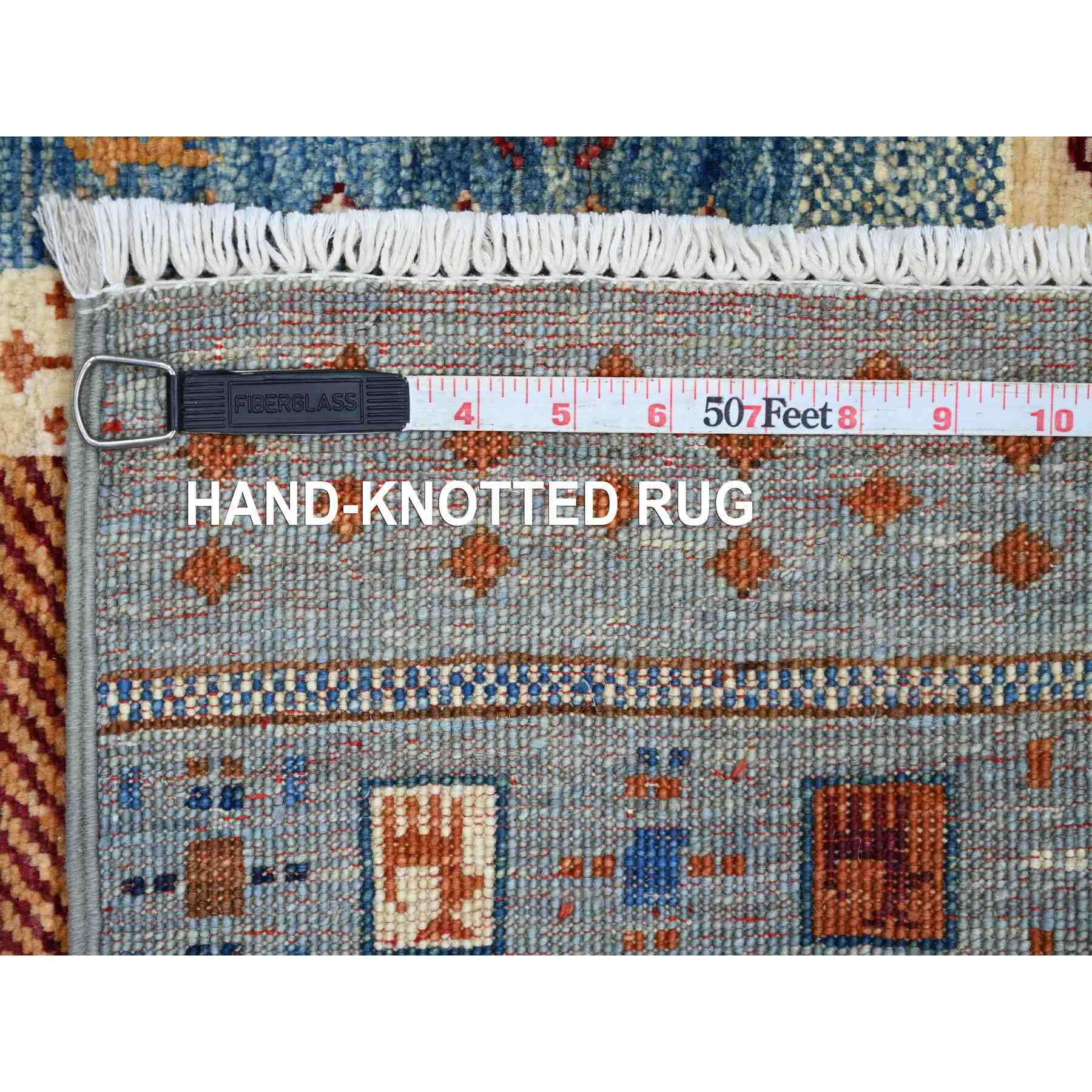 Tribal-Geometric-Hand-Knotted-Rug-110180