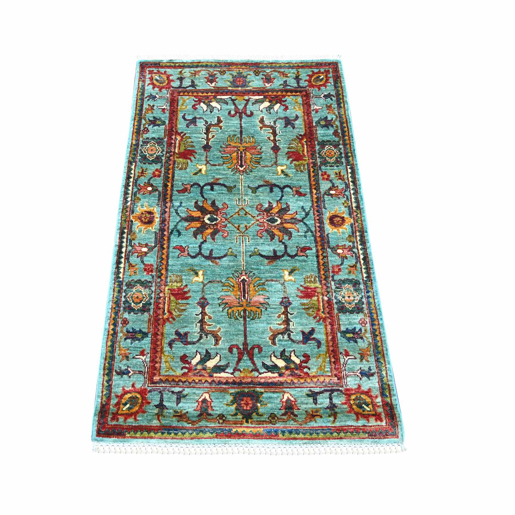 Tribal-Geometric-Hand-Knotted-Rug-110185