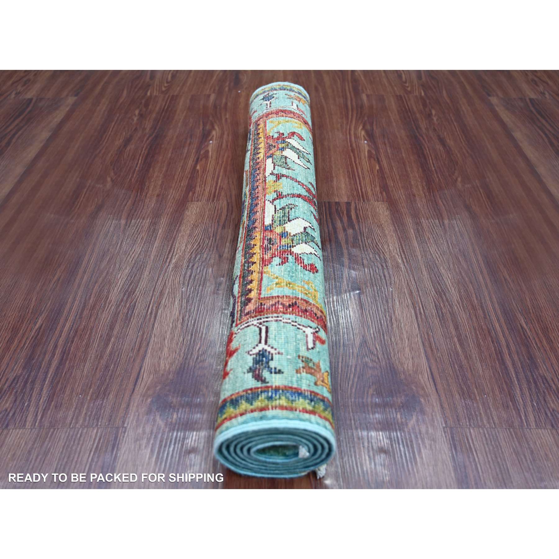 Tribal-Geometric-Hand-Knotted-Rug-110185