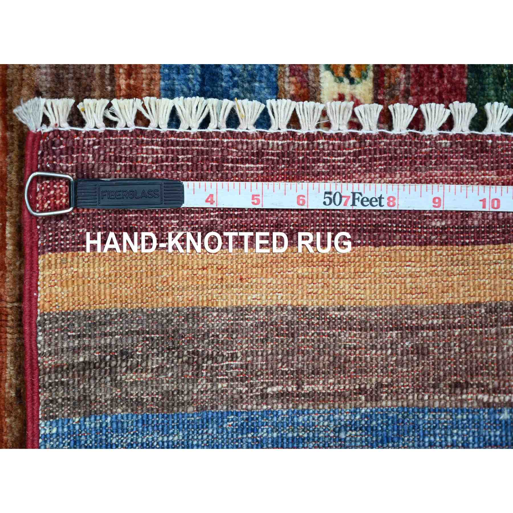 Tribal-Geometric-Hand-Knotted-Rug-110190