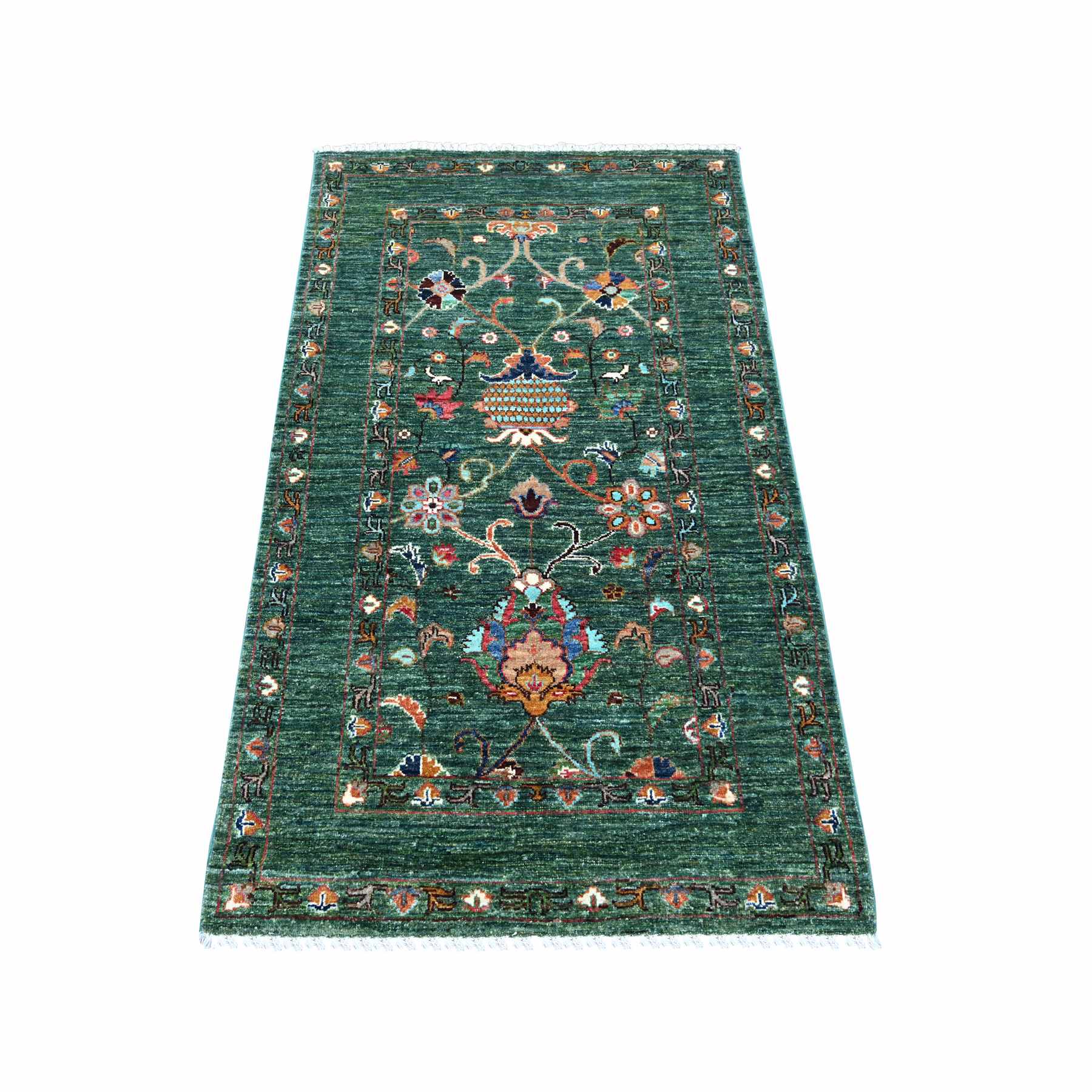 Tribal-Geometric-Hand-Knotted-Rug-110205