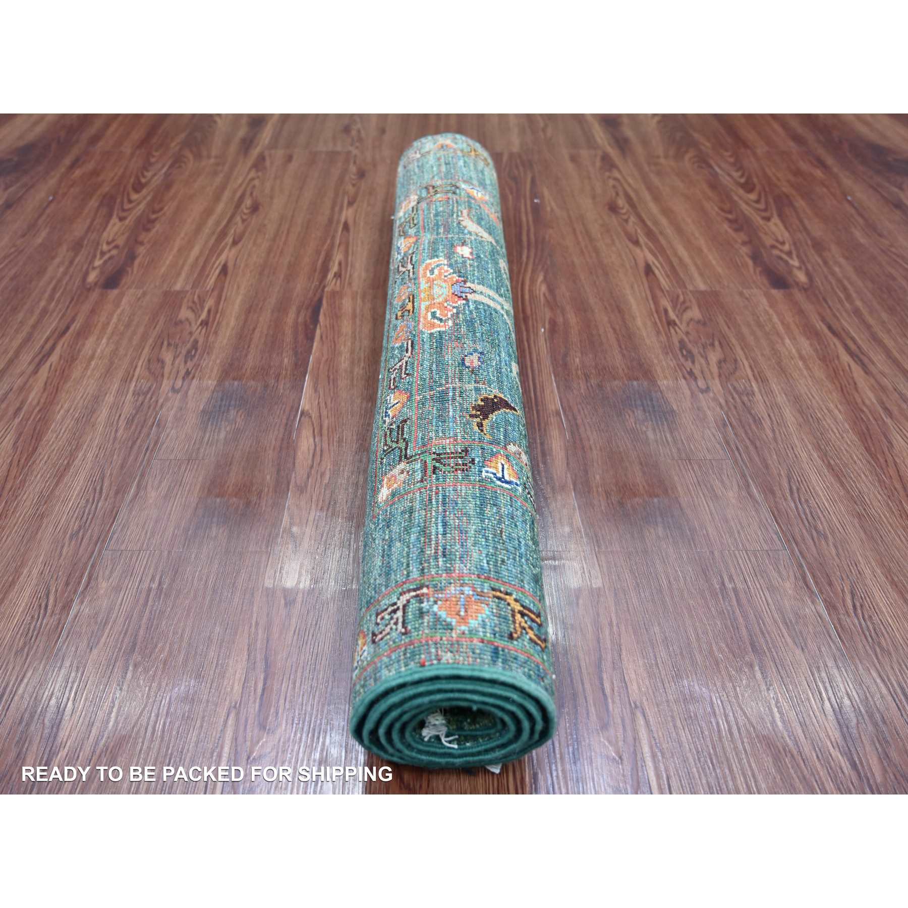 Tribal-Geometric-Hand-Knotted-Rug-110205
