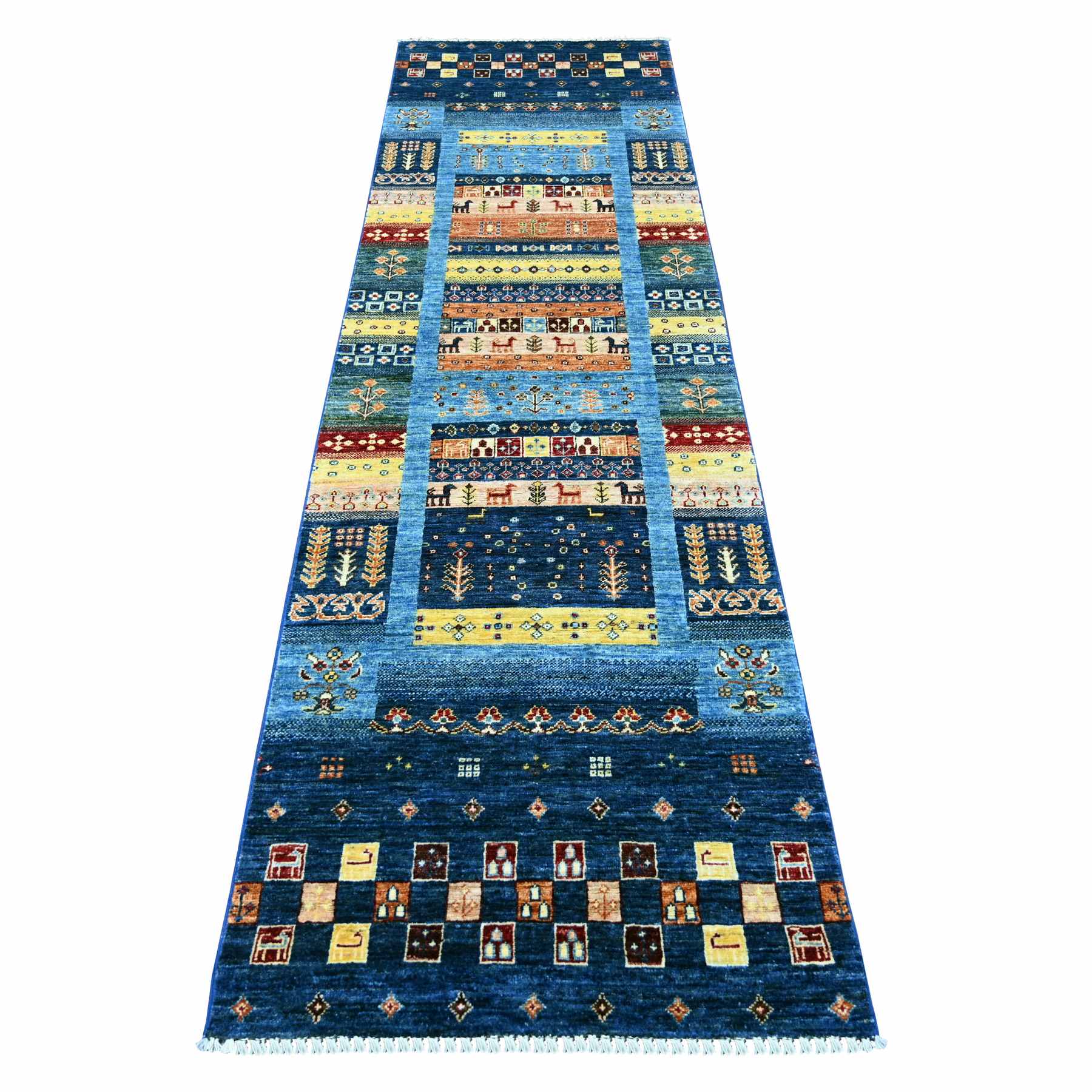 Tribal-Geometric-Hand-Knotted-Rug-110210