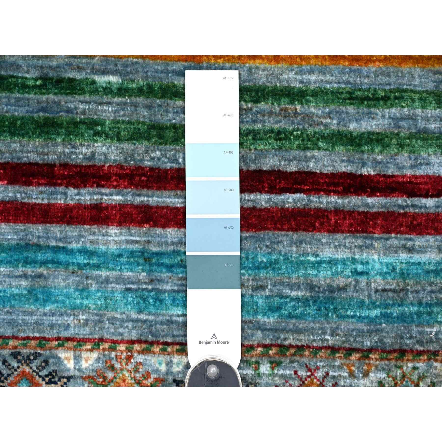 Tribal-Geometric-Hand-Knotted-Rug-110215