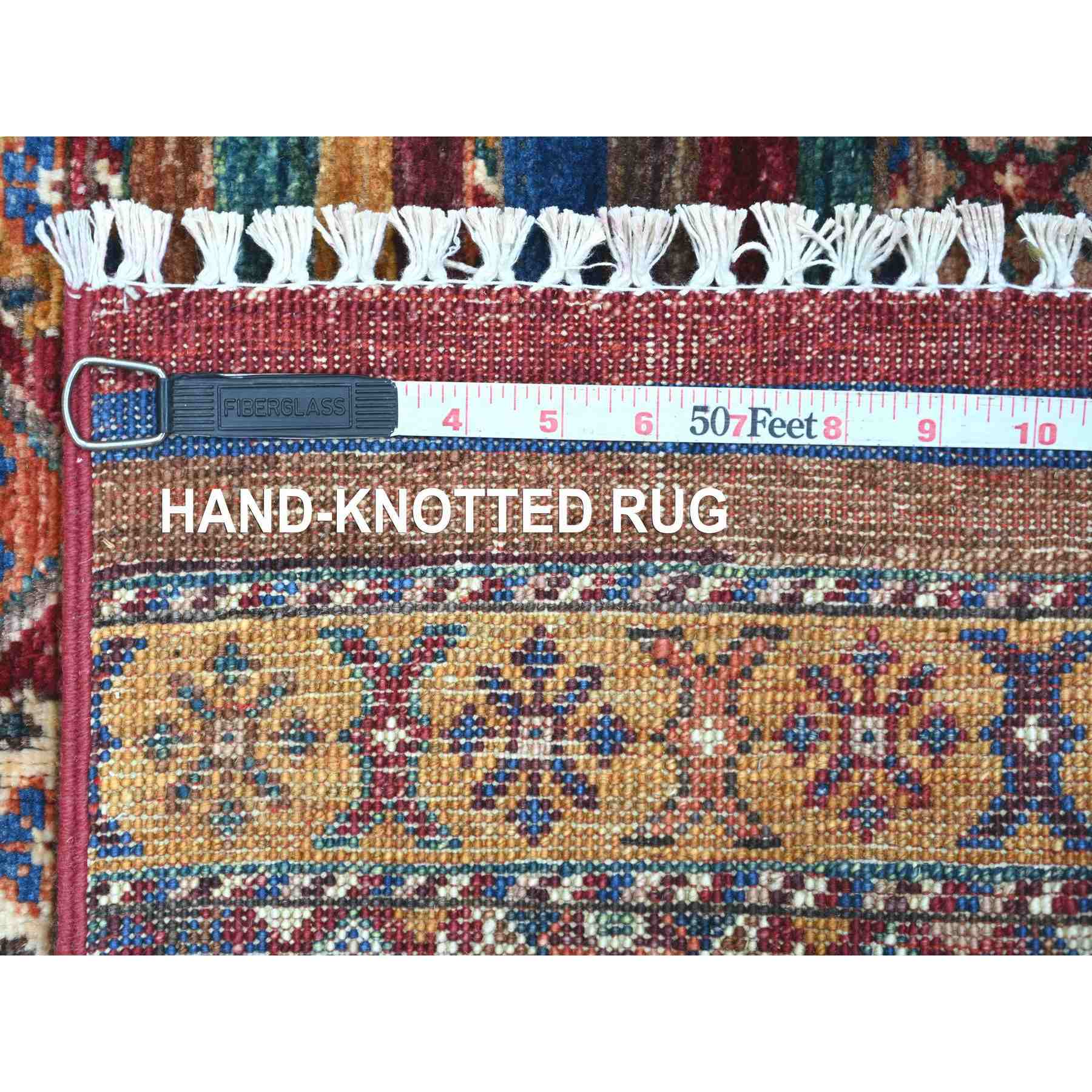 Tribal-Geometric-Hand-Knotted-Rug-110240
