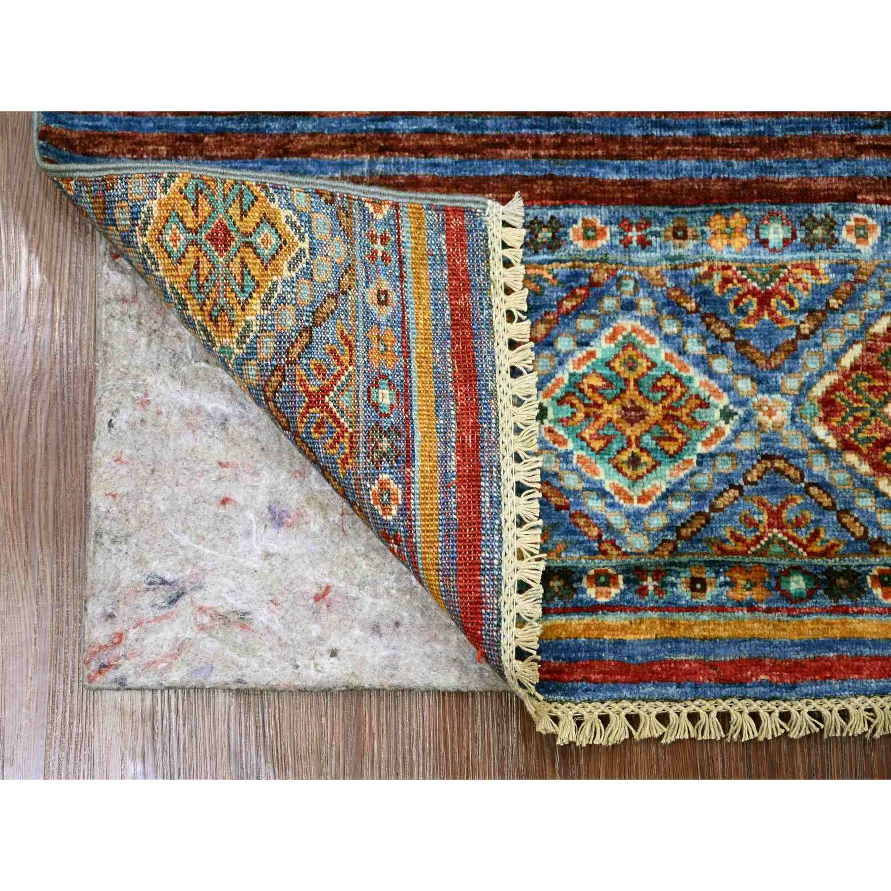 Tribal-Geometric-Hand-Knotted-Rug-110305