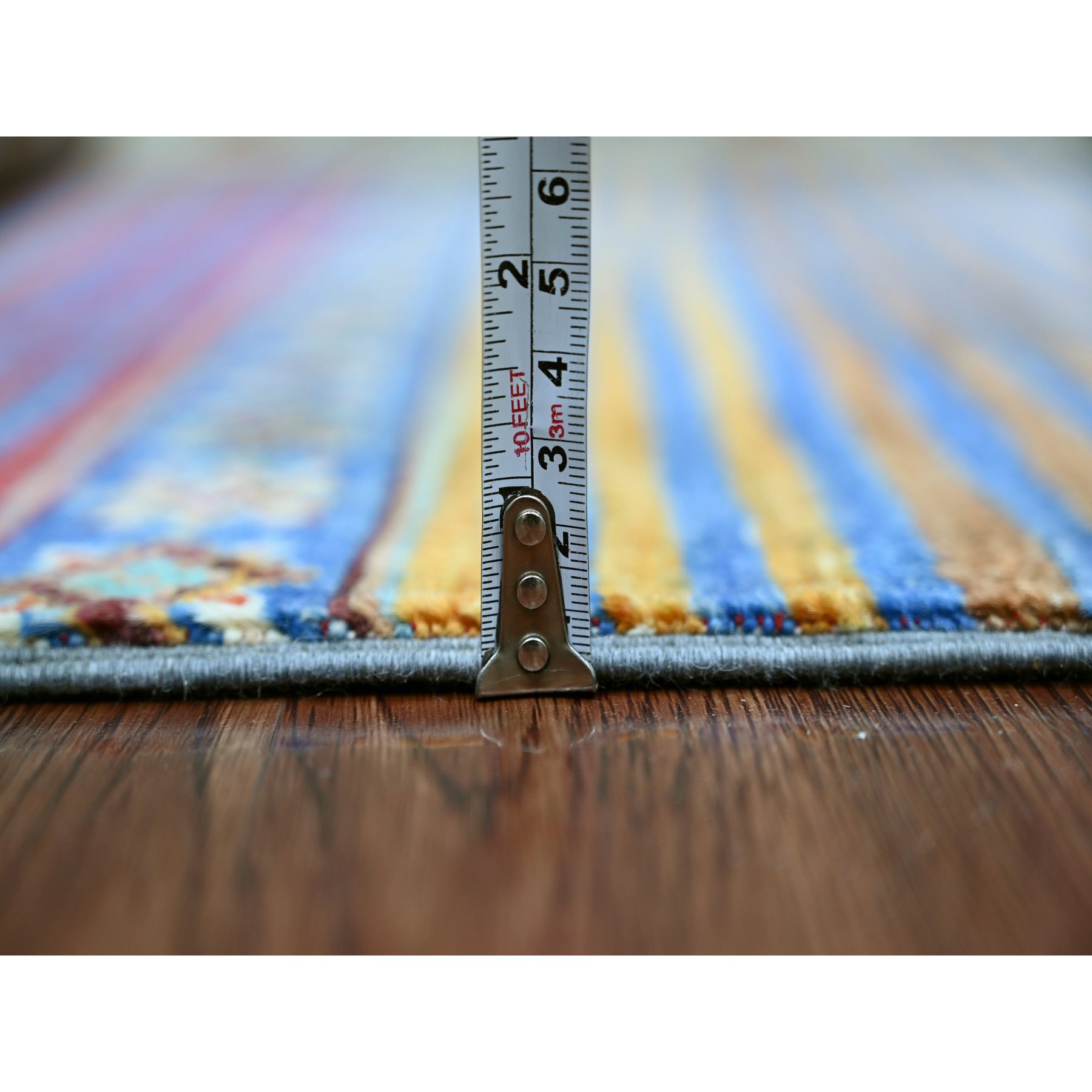 Tribal-Geometric-Hand-Knotted-Rug-110305