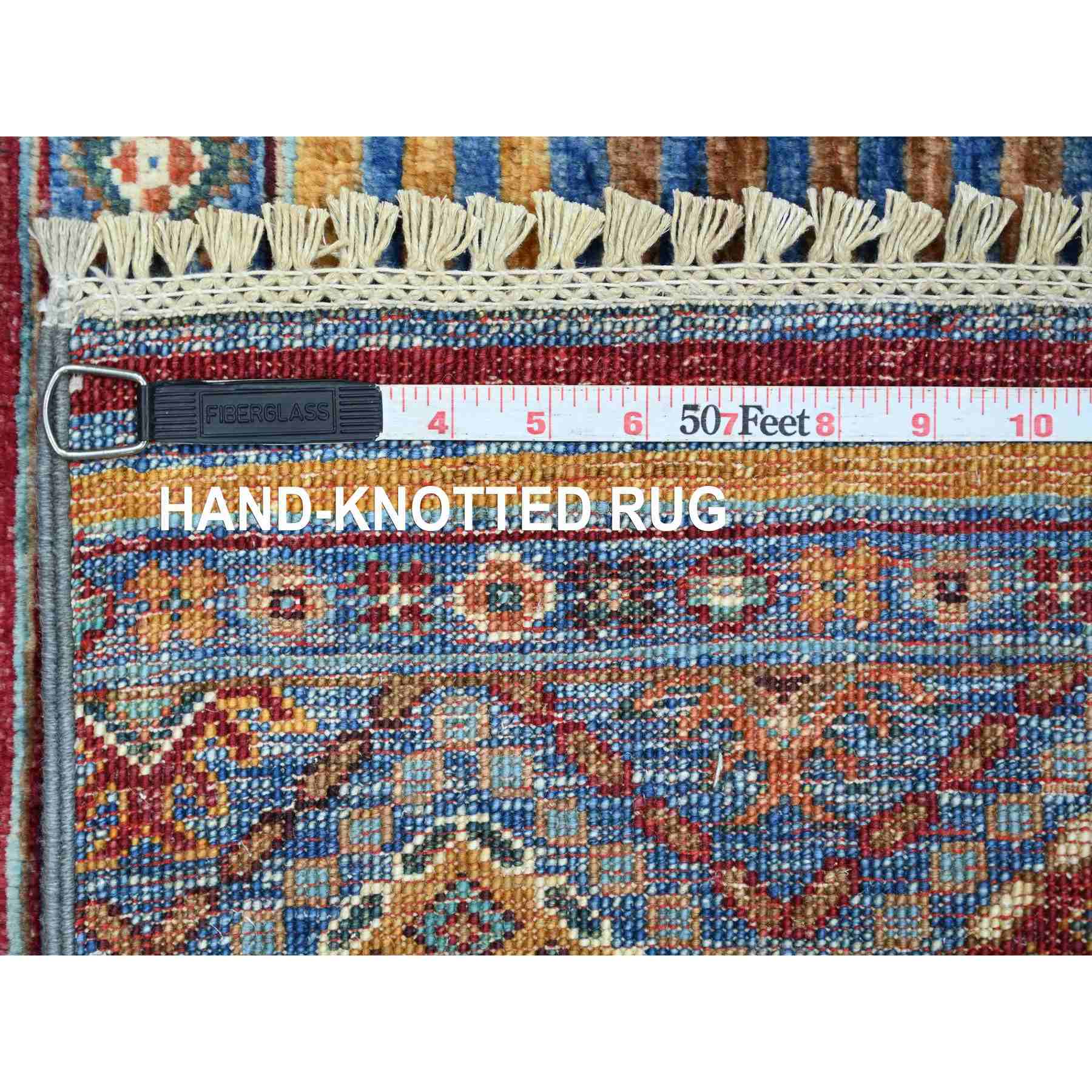 Tribal-Geometric-Hand-Knotted-Rug-110305