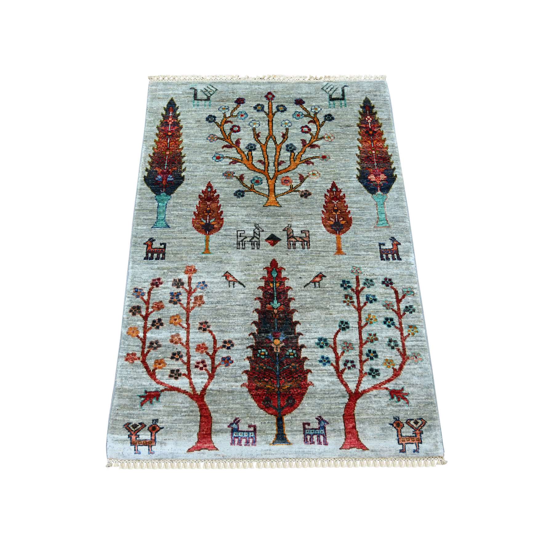 Tribal-Geometric-Hand-Knotted-Rug-110310