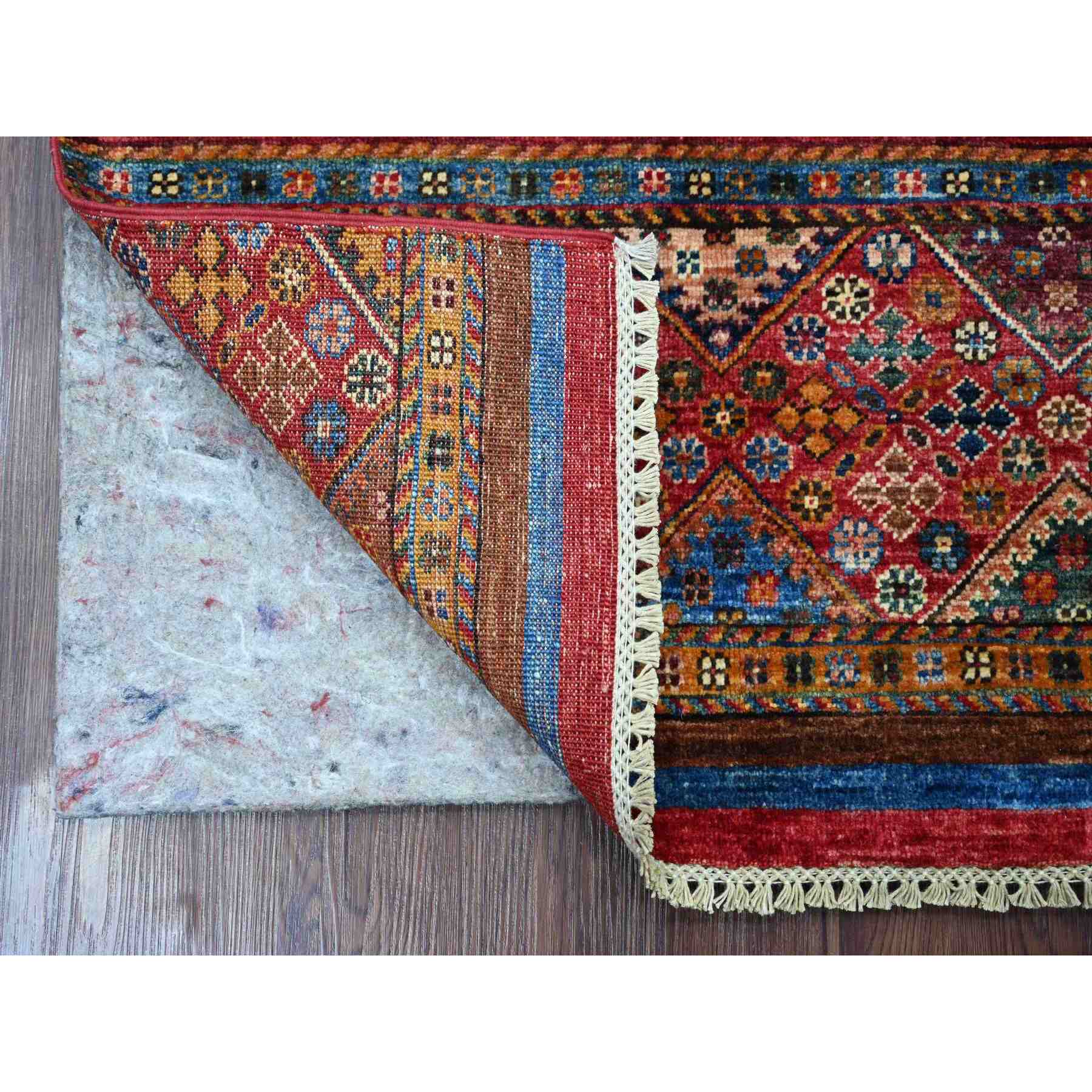 Tribal-Geometric-Hand-Knotted-Rug-110325