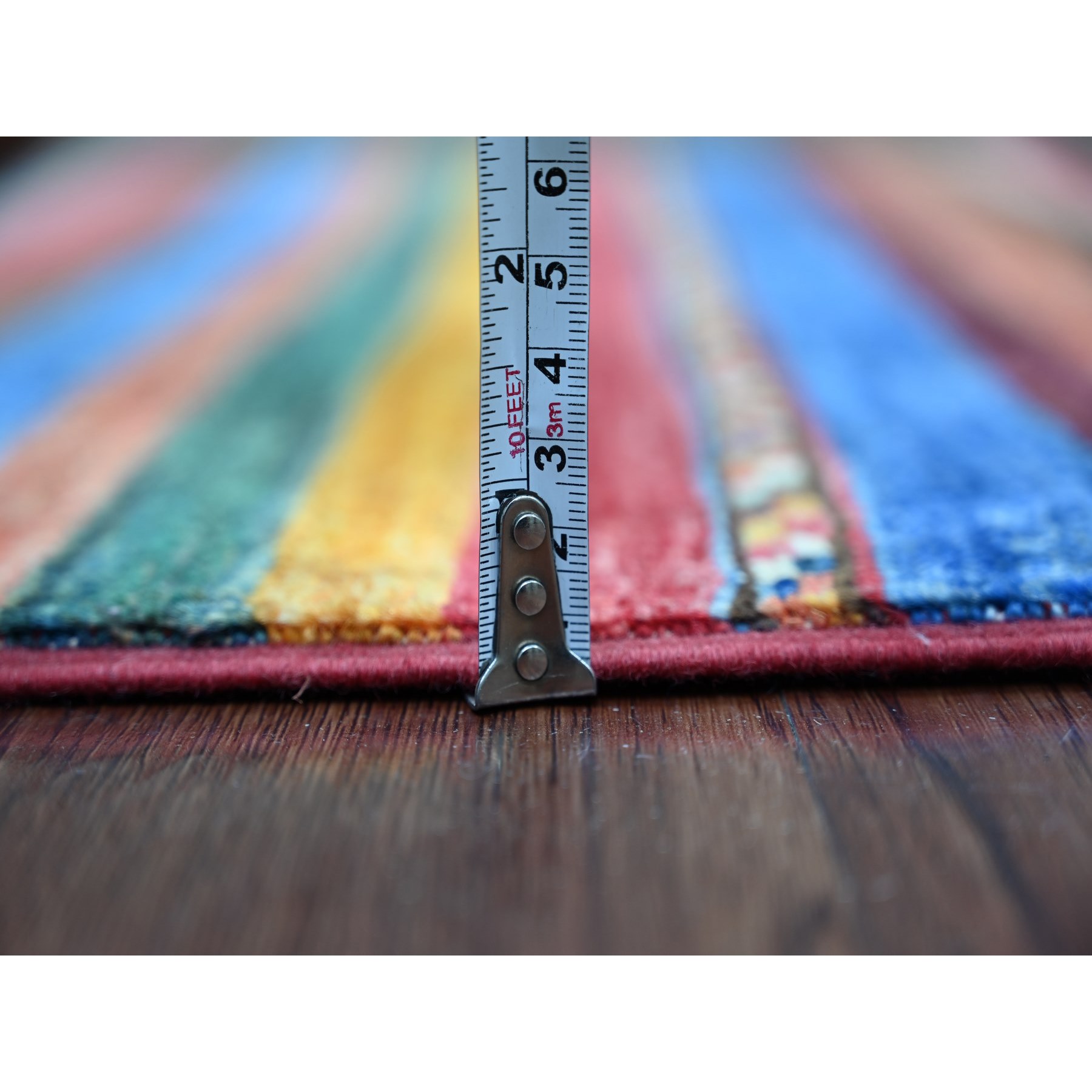 Tribal-Geometric-Hand-Knotted-Rug-110325