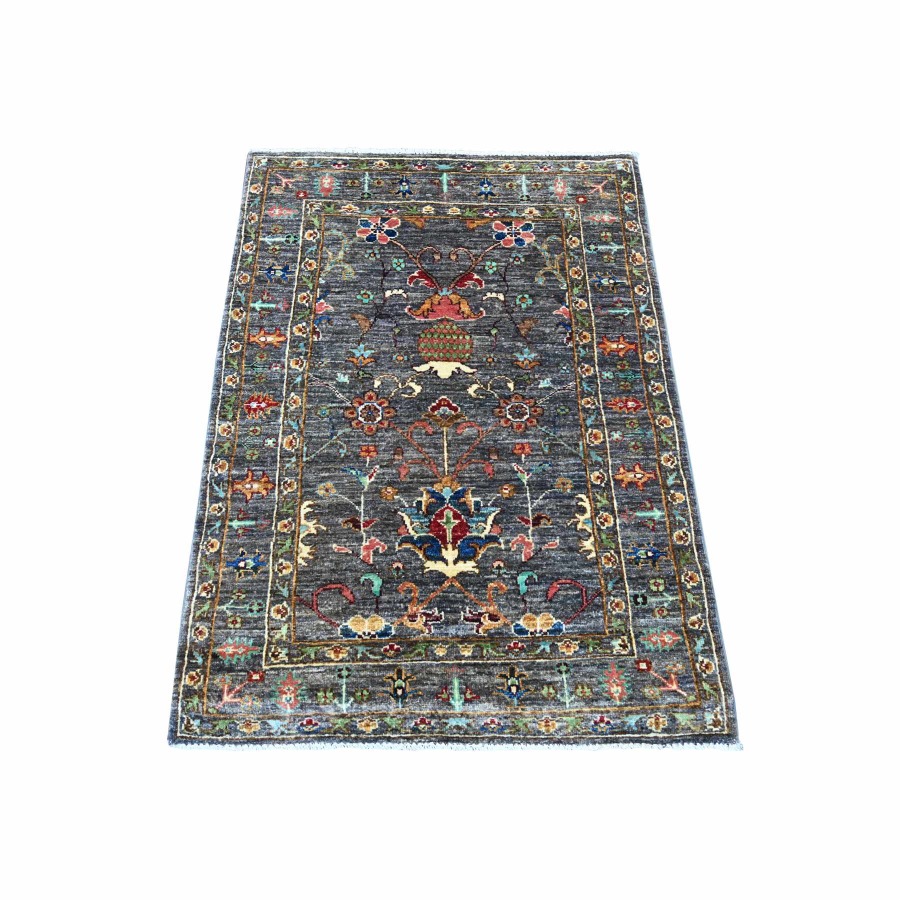 Tribal-Geometric-Hand-Knotted-Rug-110330