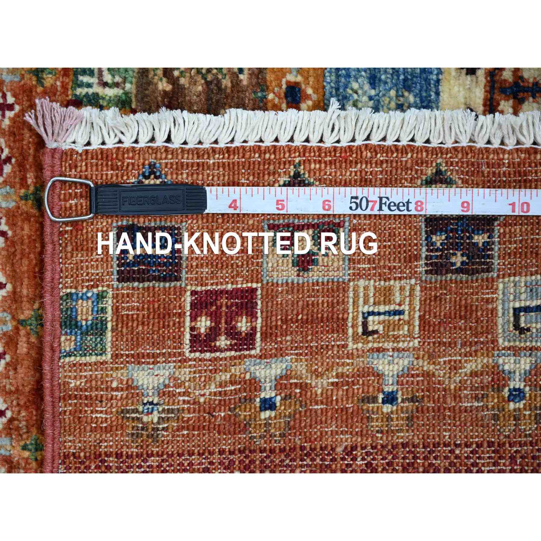 Tribal-Geometric-Hand-Knotted-Rug-110335