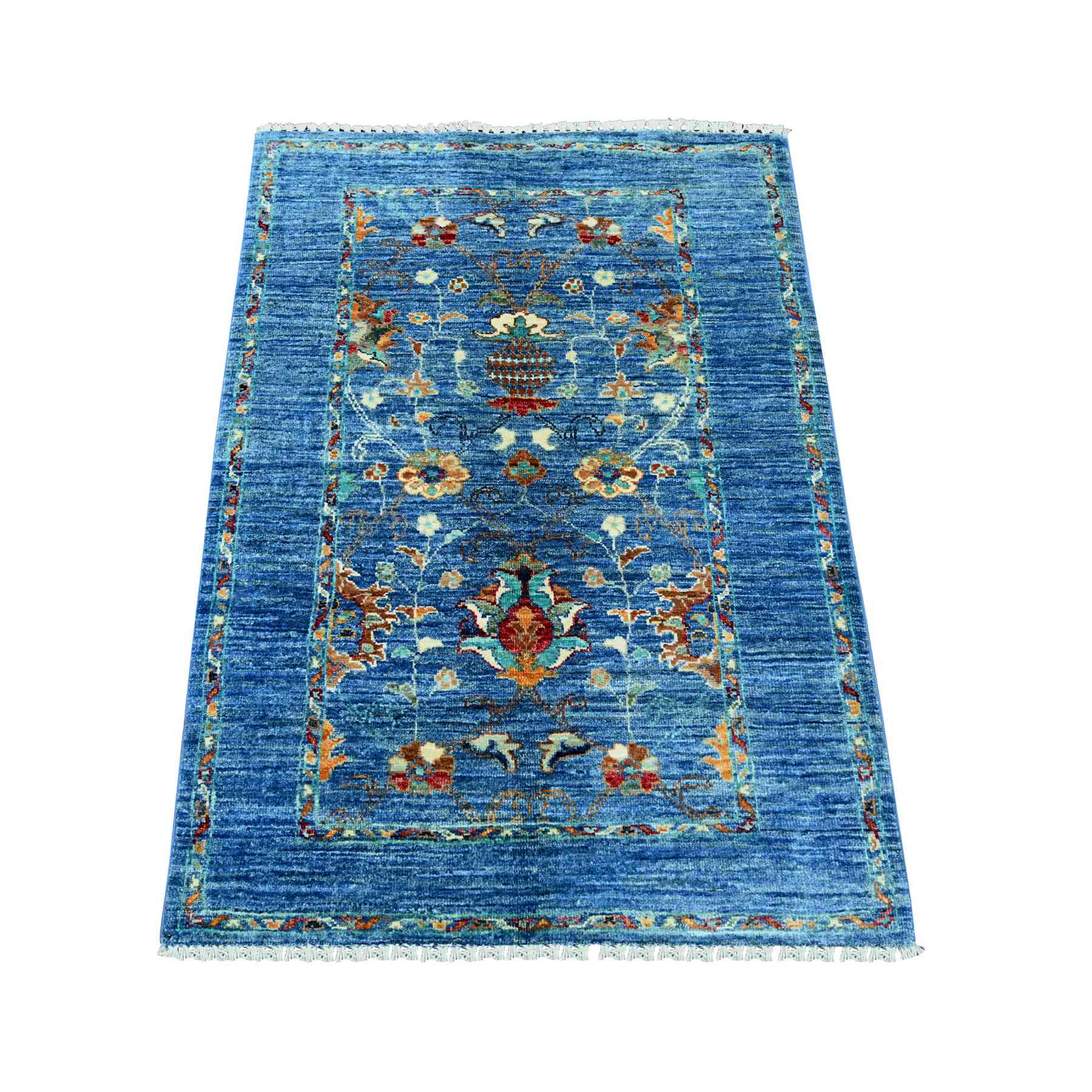 Tribal-Geometric-Hand-Knotted-Rug-110355