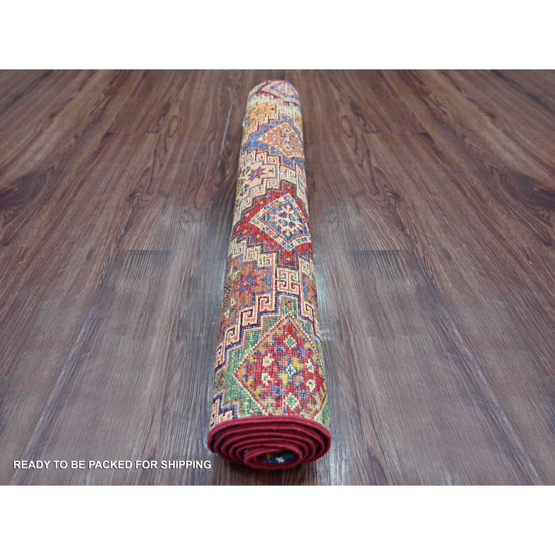 Tribal-Geometric-Hand-Knotted-Rug-110385