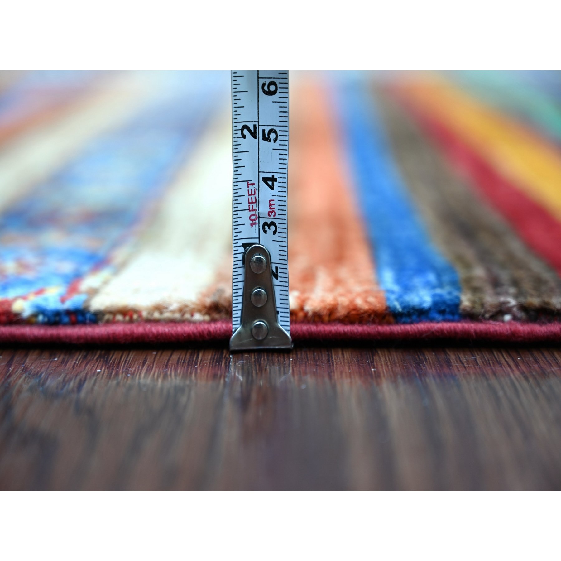 Tribal-Geometric-Hand-Knotted-Rug-110385