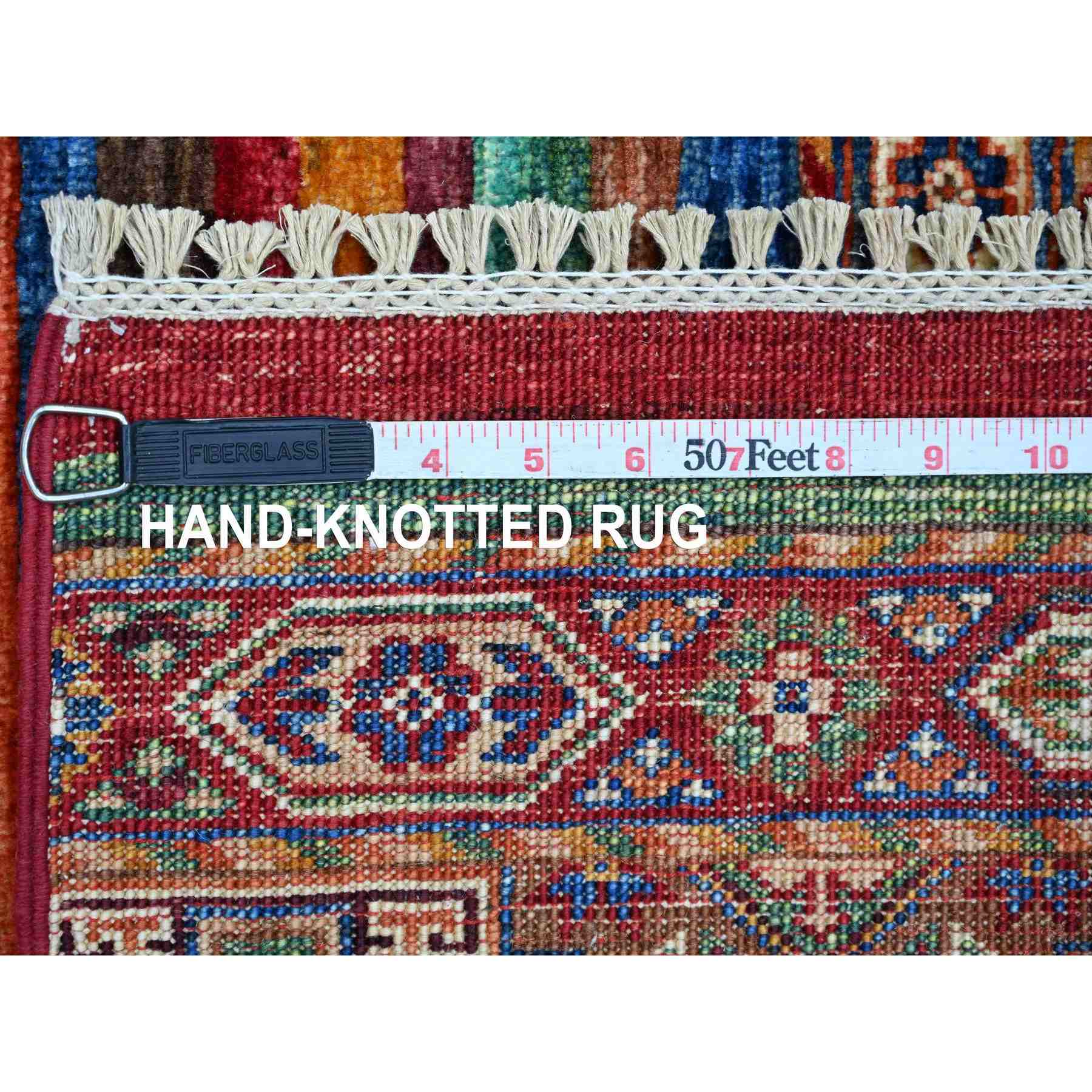 Tribal-Geometric-Hand-Knotted-Rug-110385