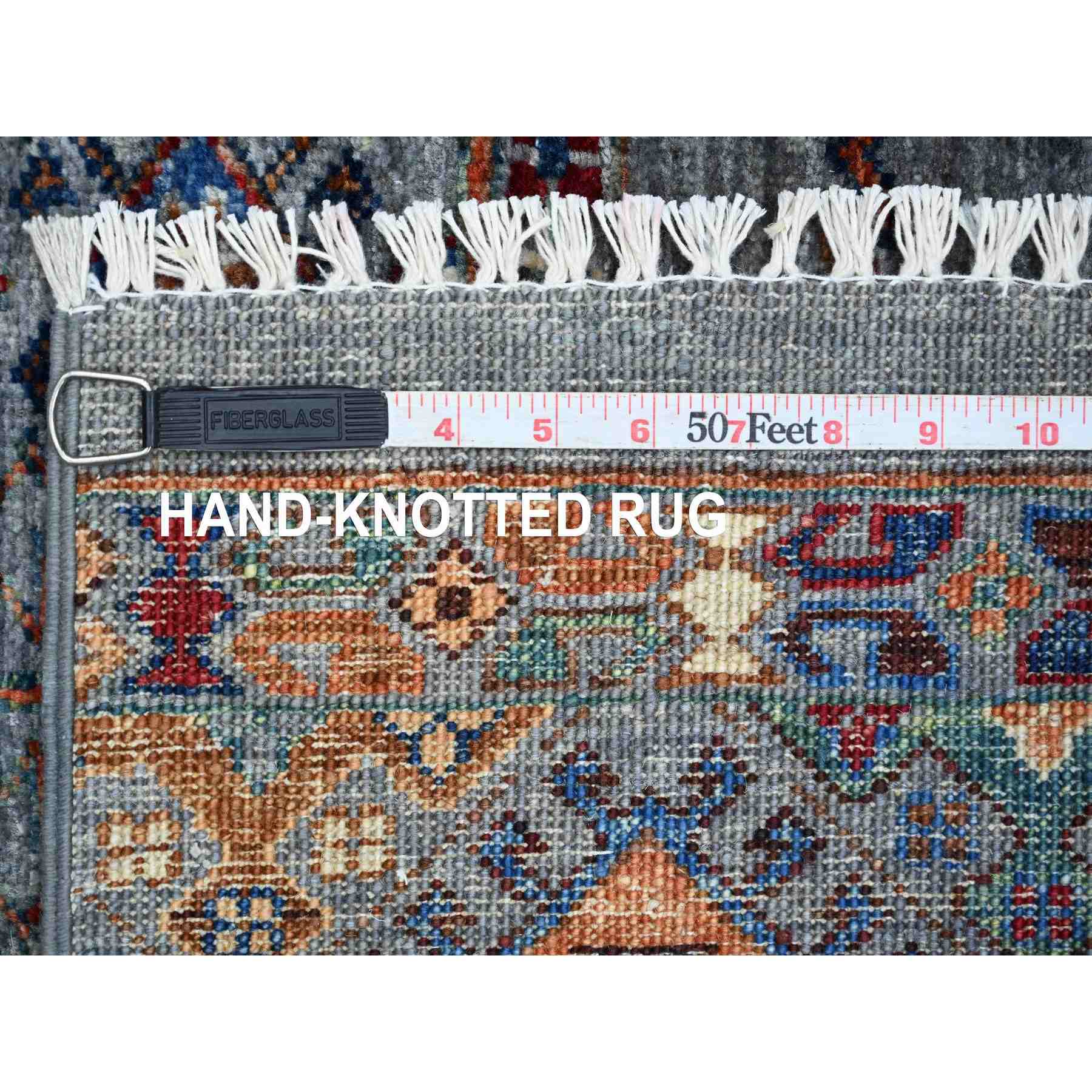 Tribal-Geometric-Hand-Knotted-Rug-110390