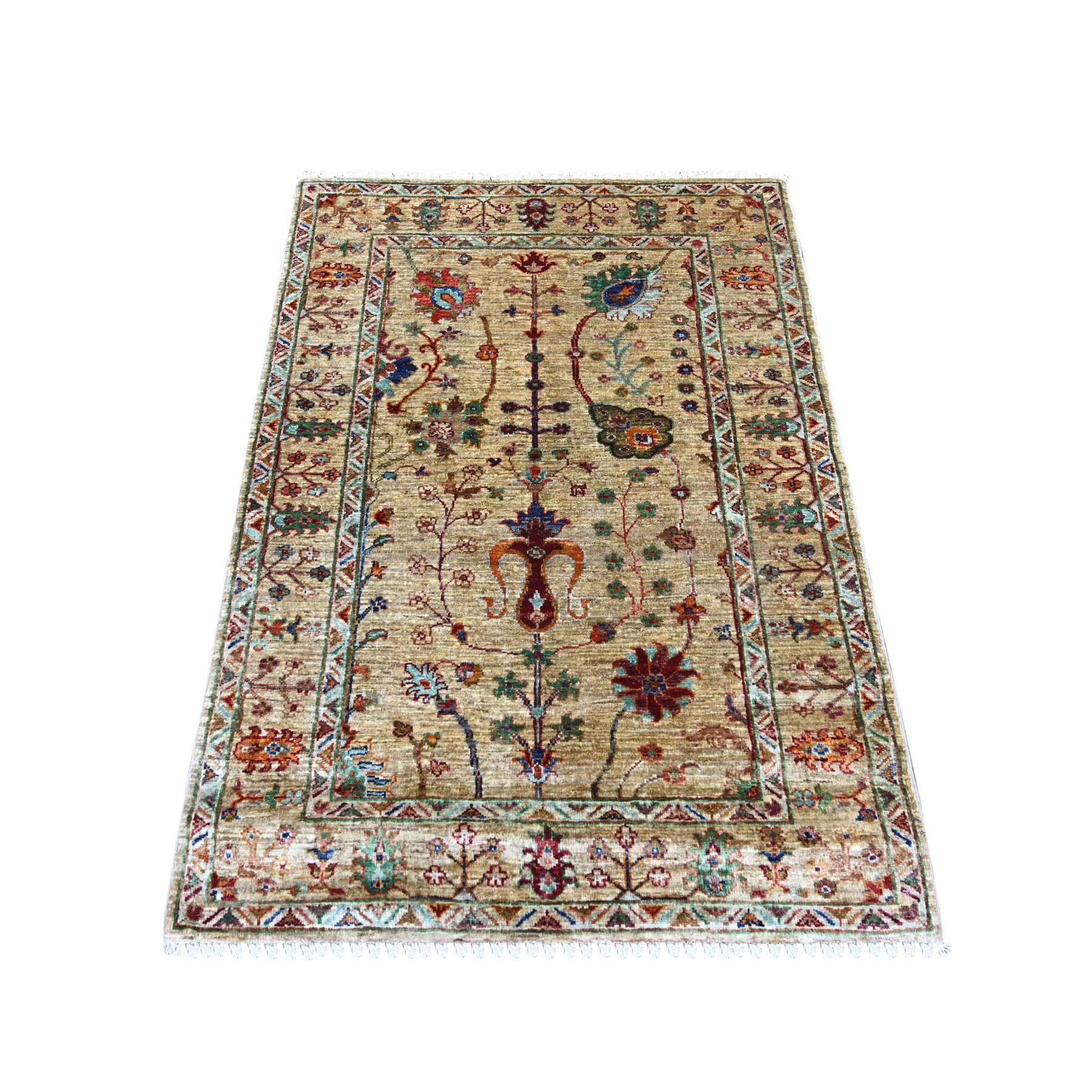 Tribal-Geometric-Hand-Knotted-Rug-110400