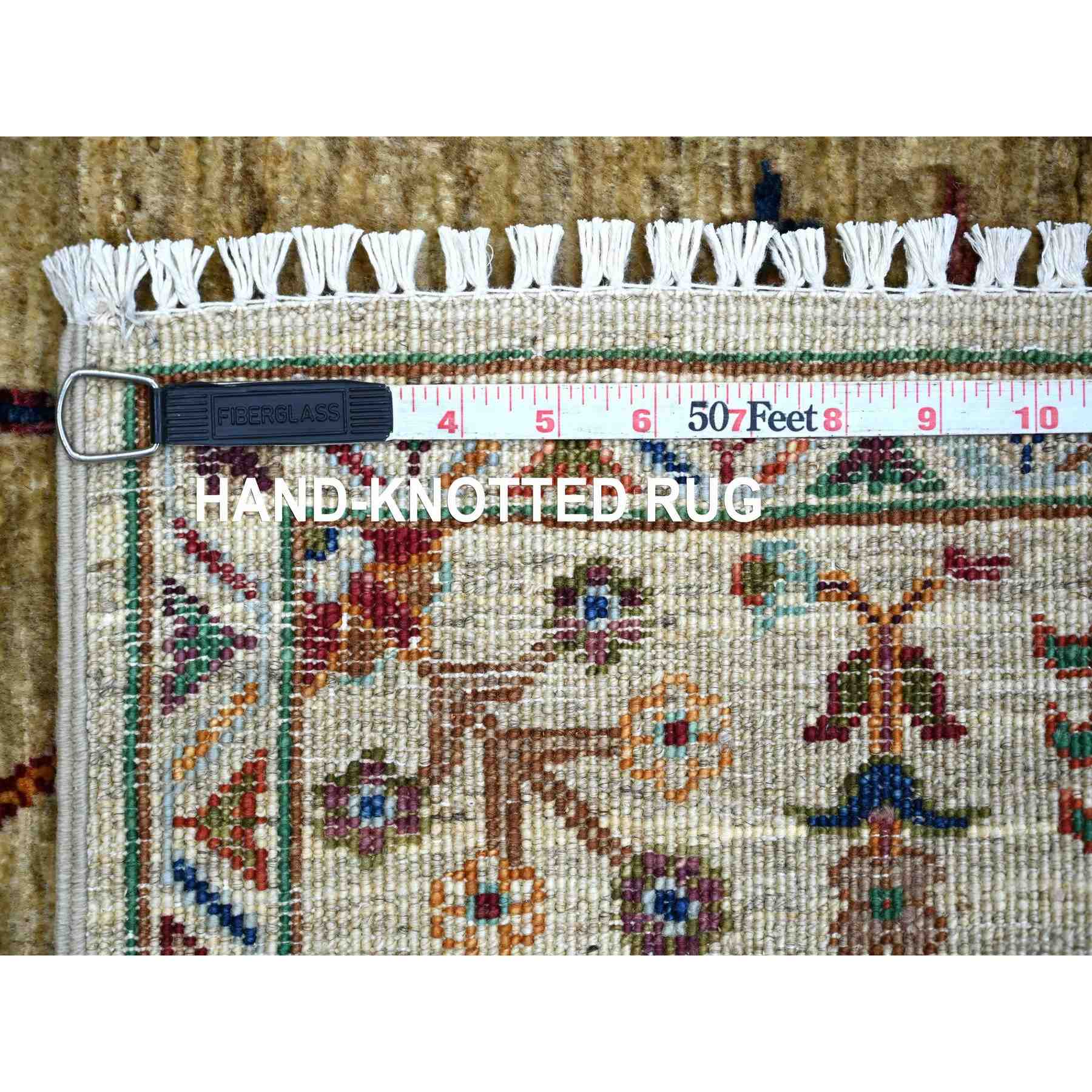 Tribal-Geometric-Hand-Knotted-Rug-110400