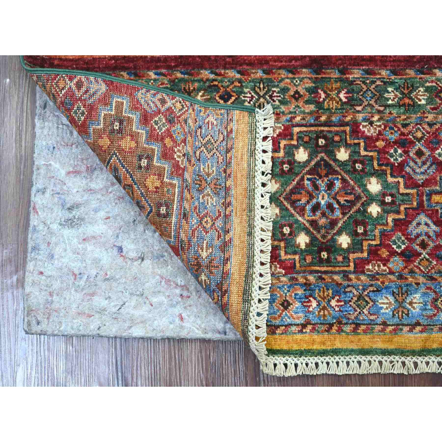 Tribal-Geometric-Hand-Knotted-Rug-110415