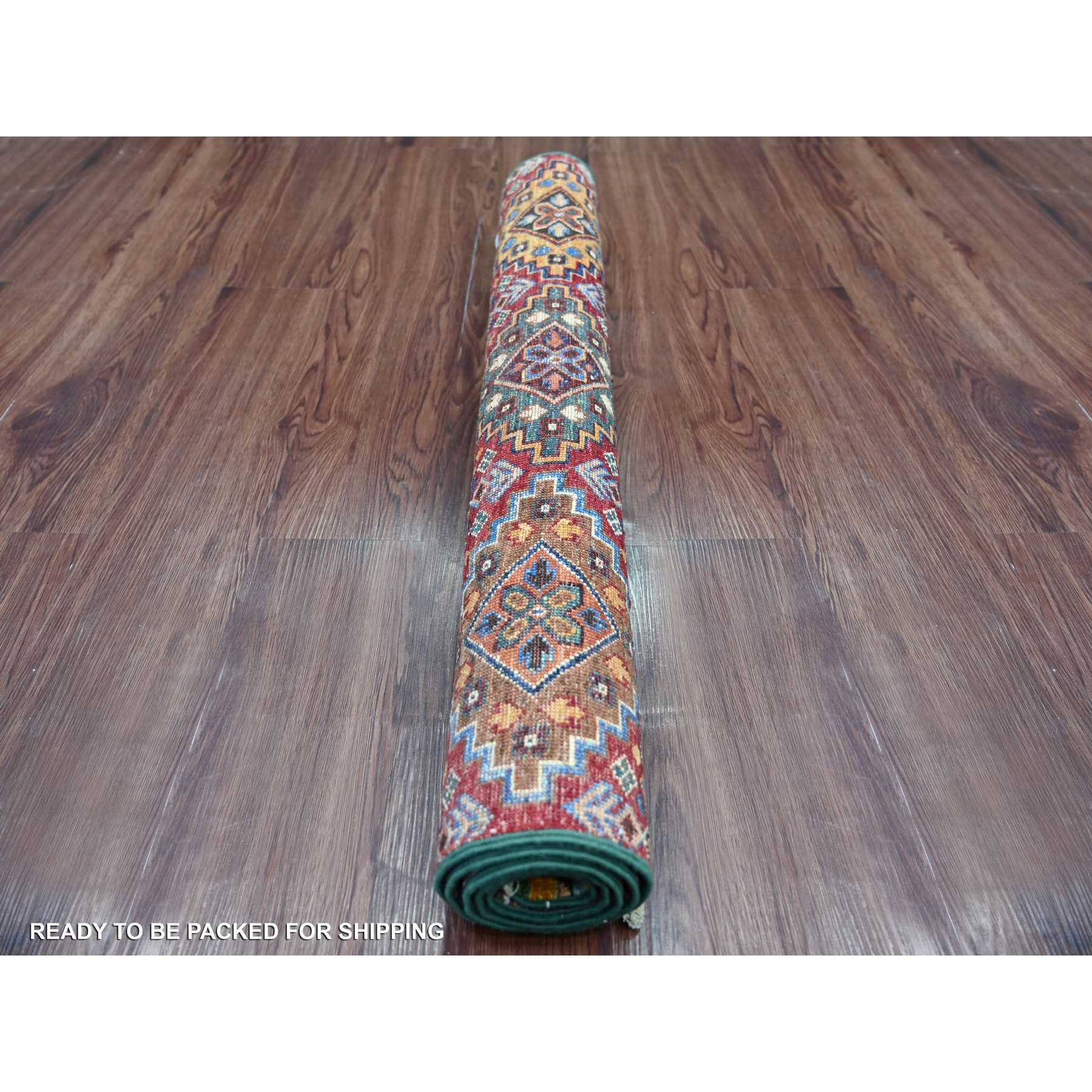 Tribal-Geometric-Hand-Knotted-Rug-110415