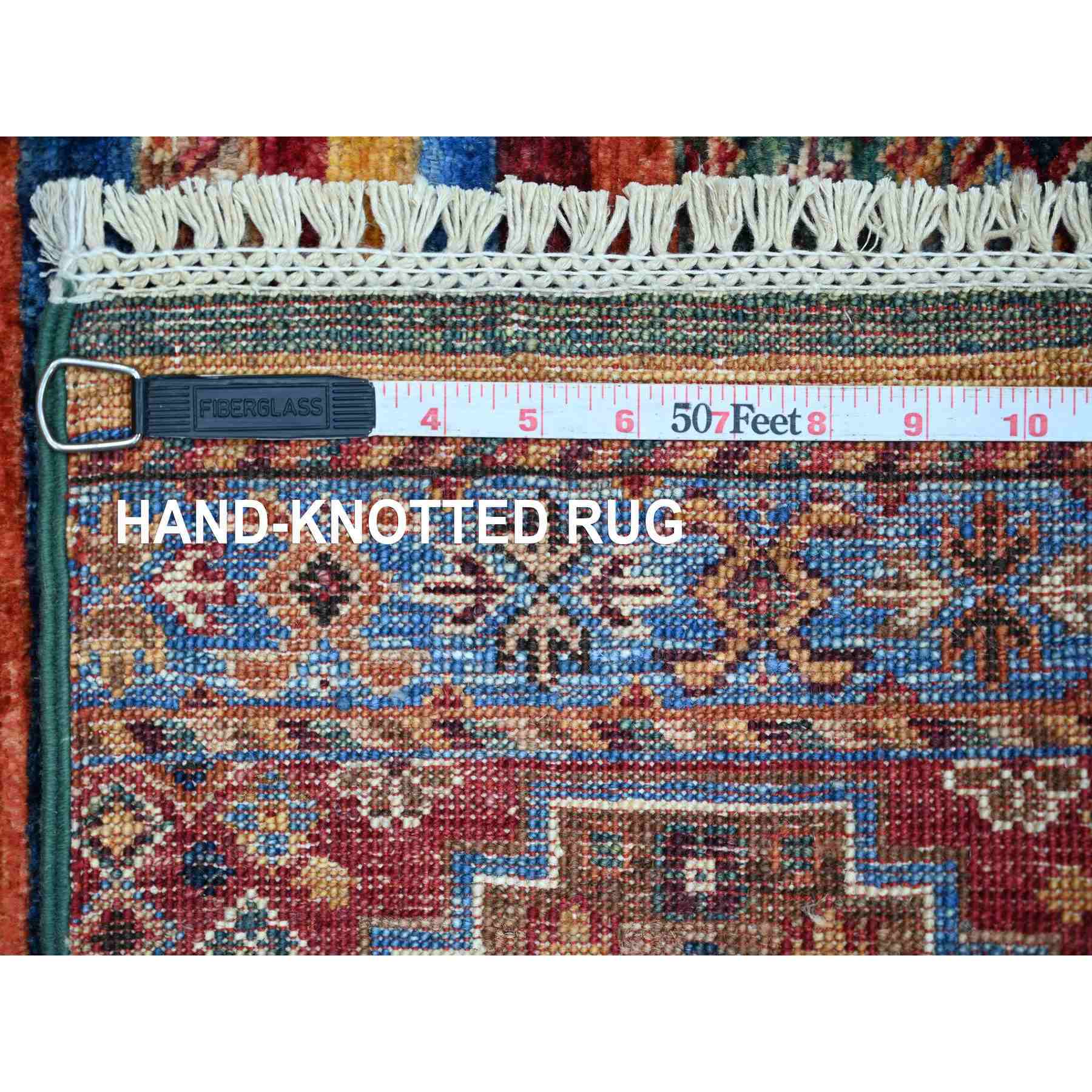 Tribal-Geometric-Hand-Knotted-Rug-110415