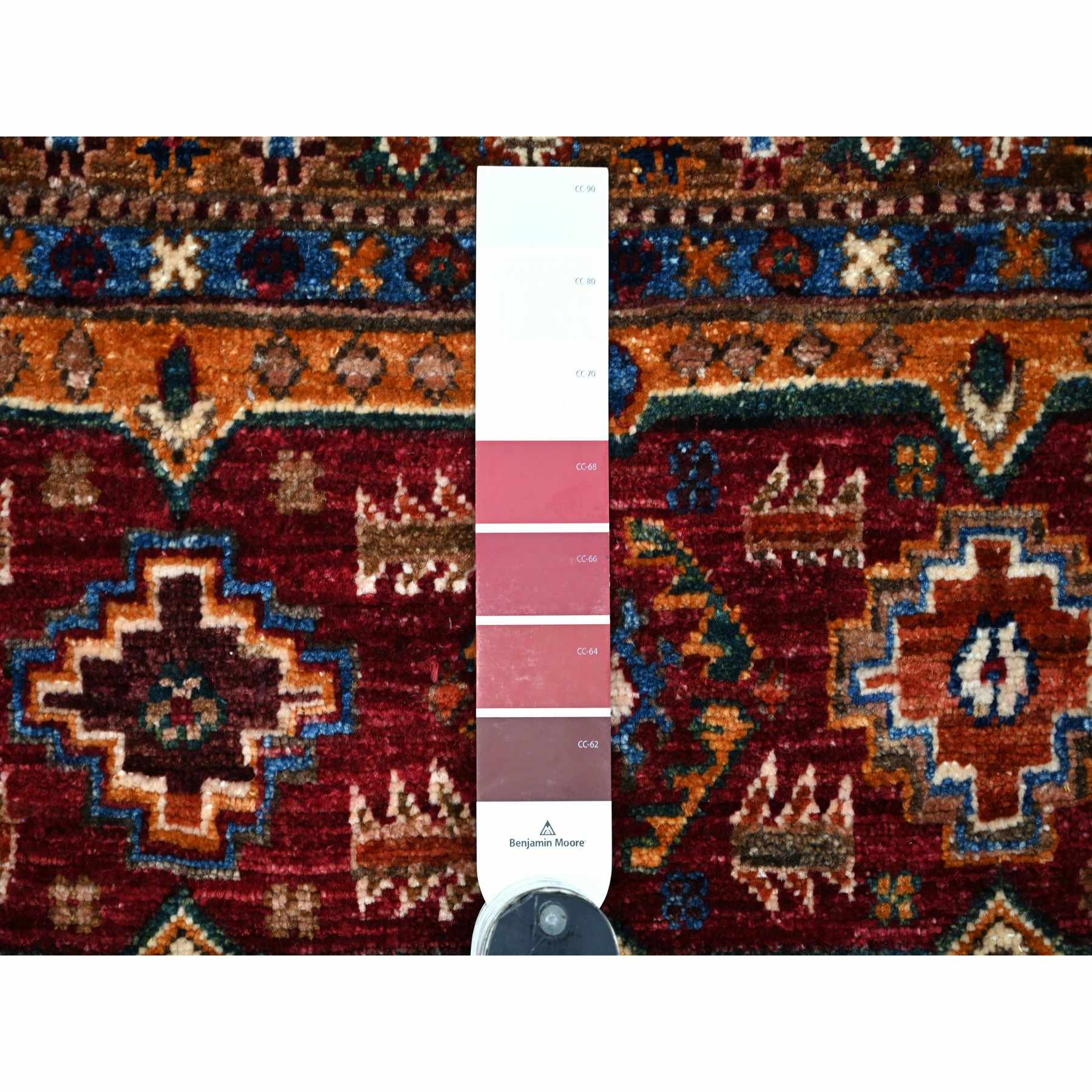 Tribal-Geometric-Hand-Knotted-Rug-110425