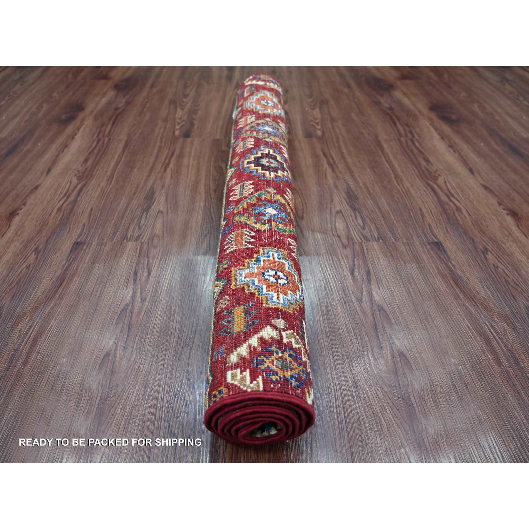 Tribal-Geometric-Hand-Knotted-Rug-110425