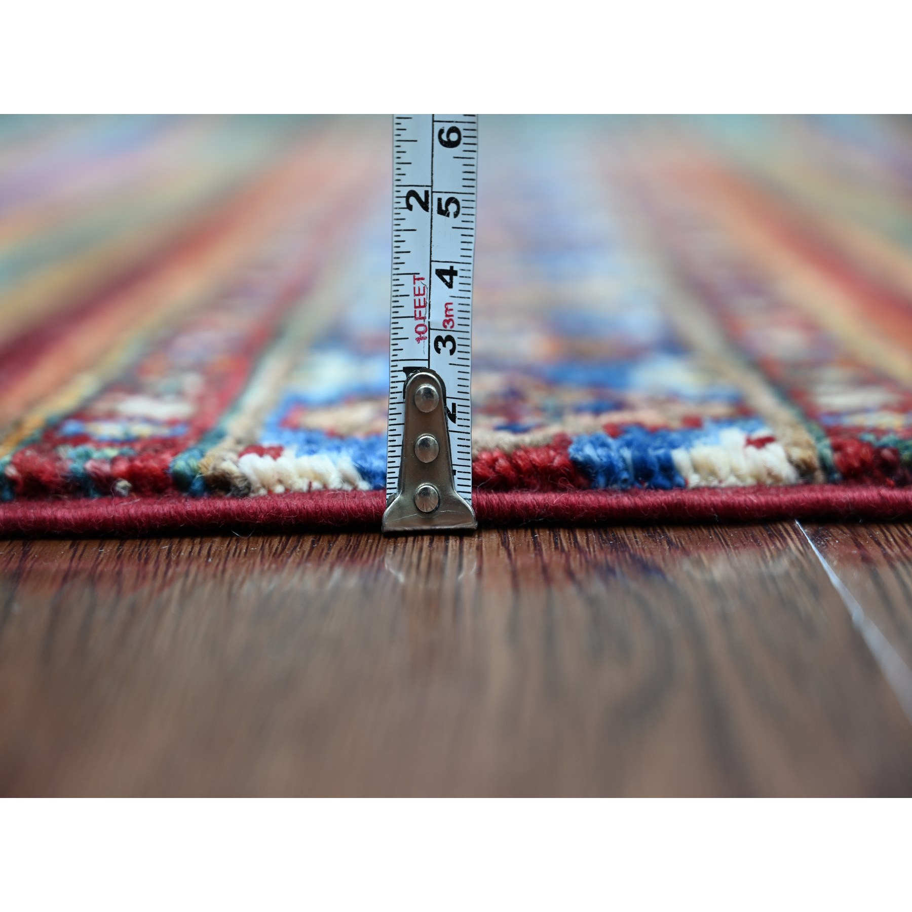 Tribal-Geometric-Hand-Knotted-Rug-110425