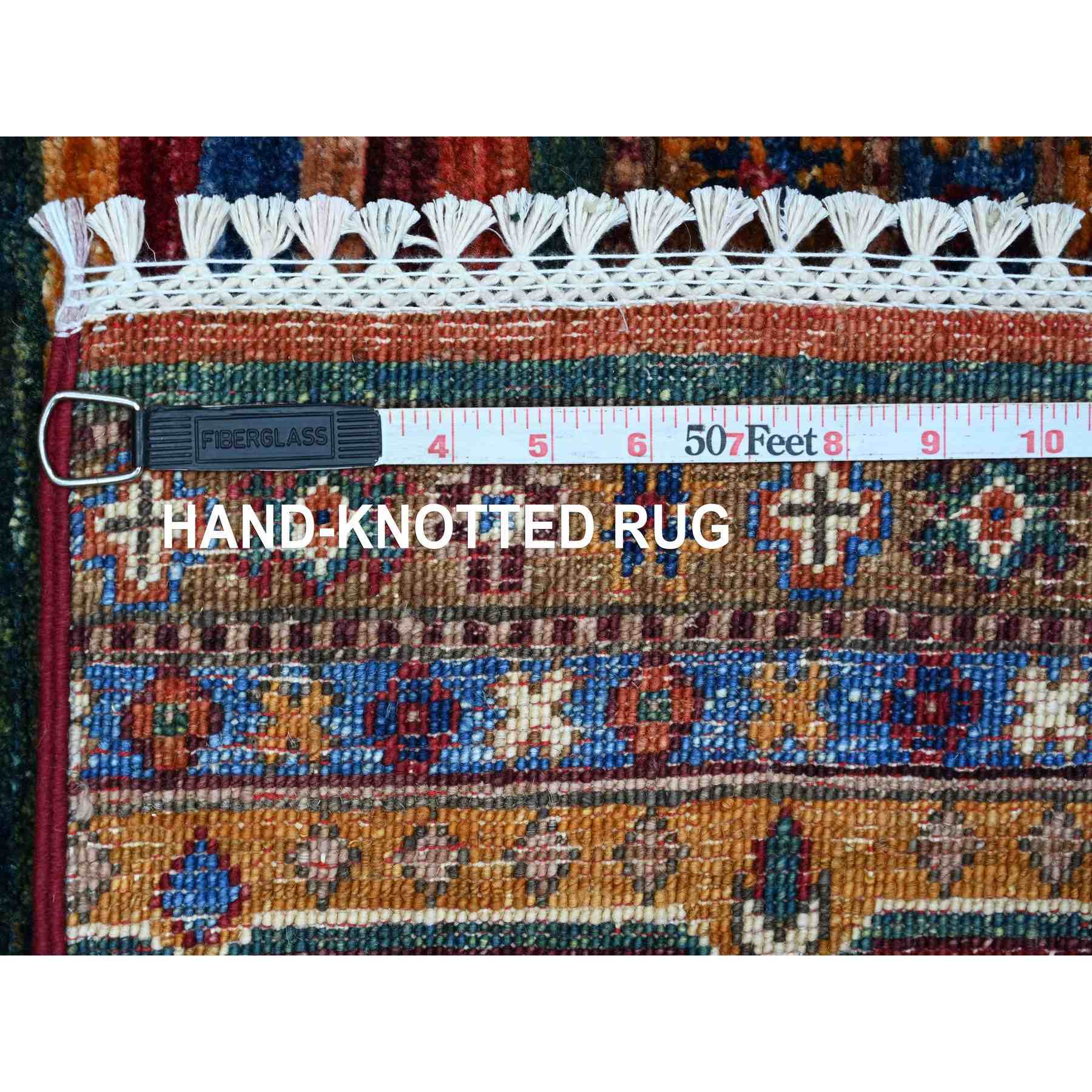 Tribal-Geometric-Hand-Knotted-Rug-110425