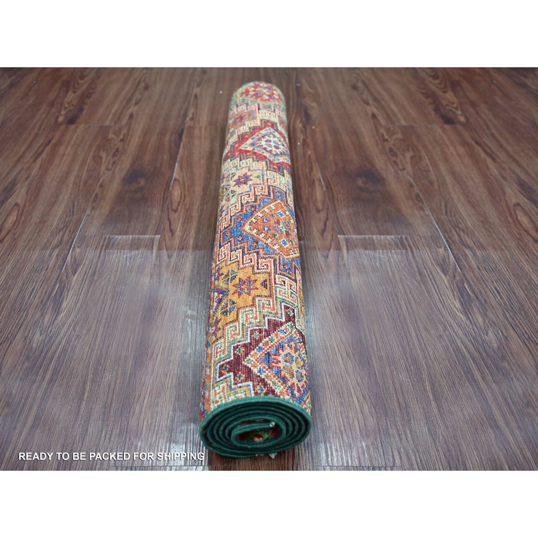 Tribal-Geometric-Hand-Knotted-Rug-110435